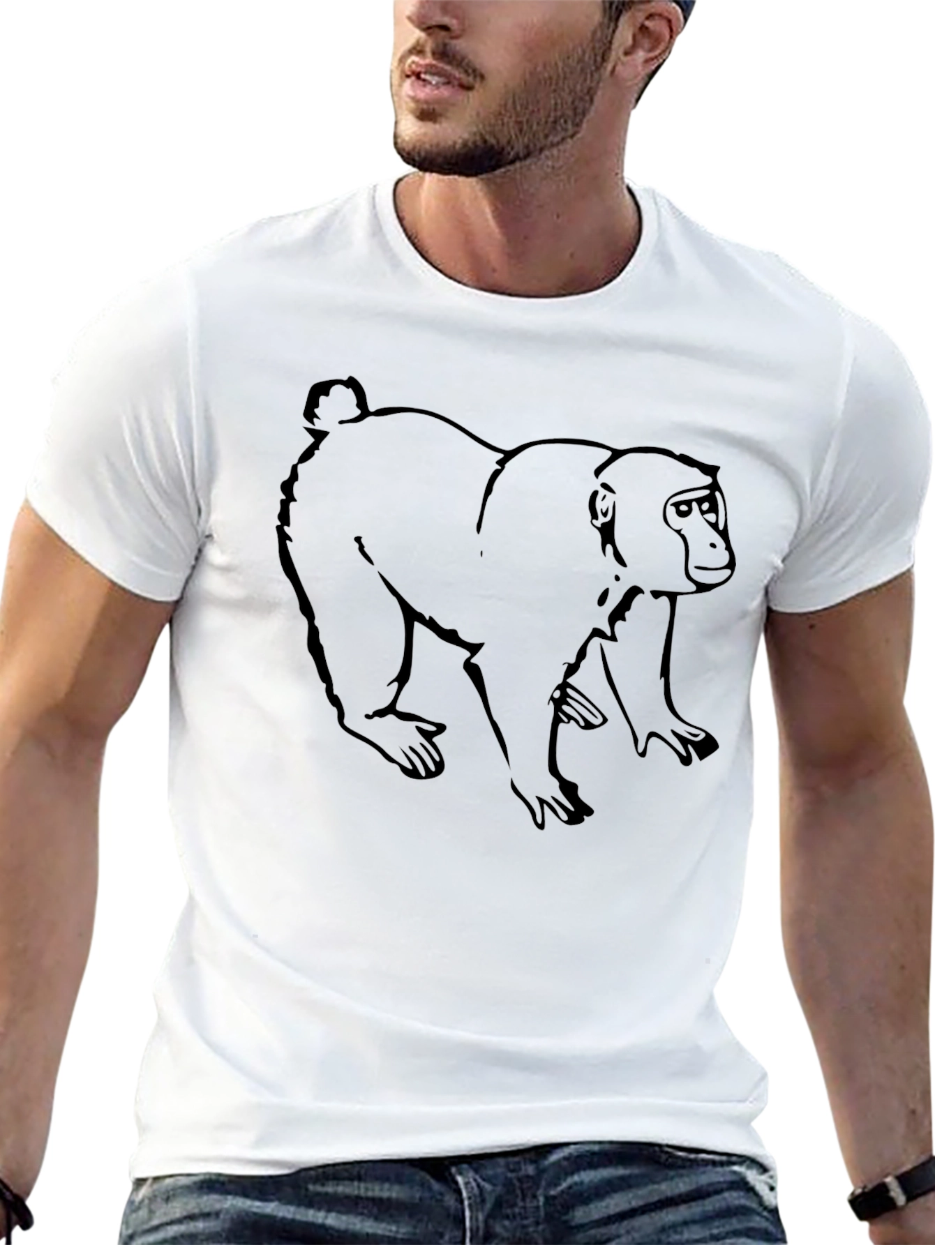 Black Monkey Graphic Black T-Shirt view 13