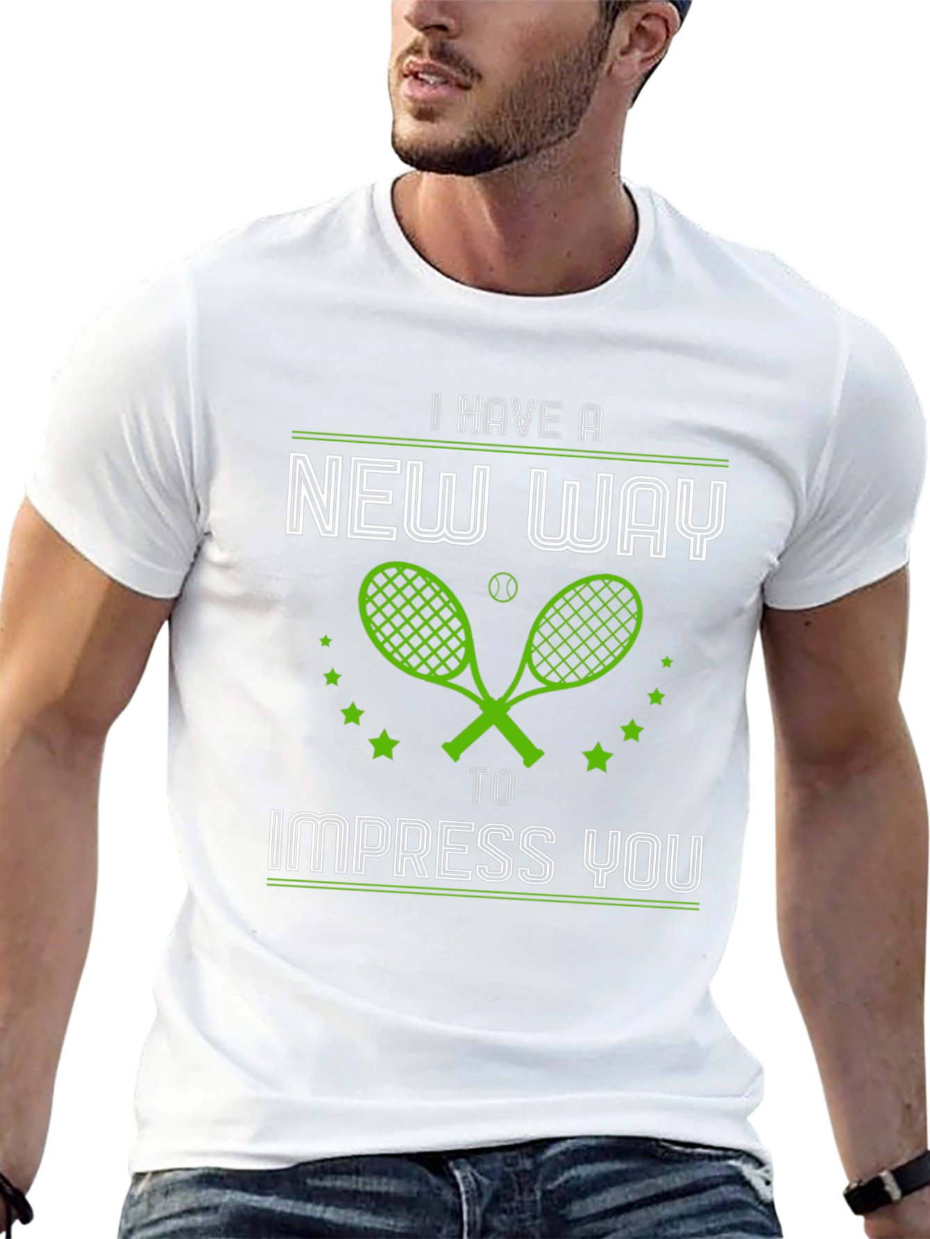 Black Tennis Lover Graphic Tee - New Way To Impress You Black T-Shirt view 13