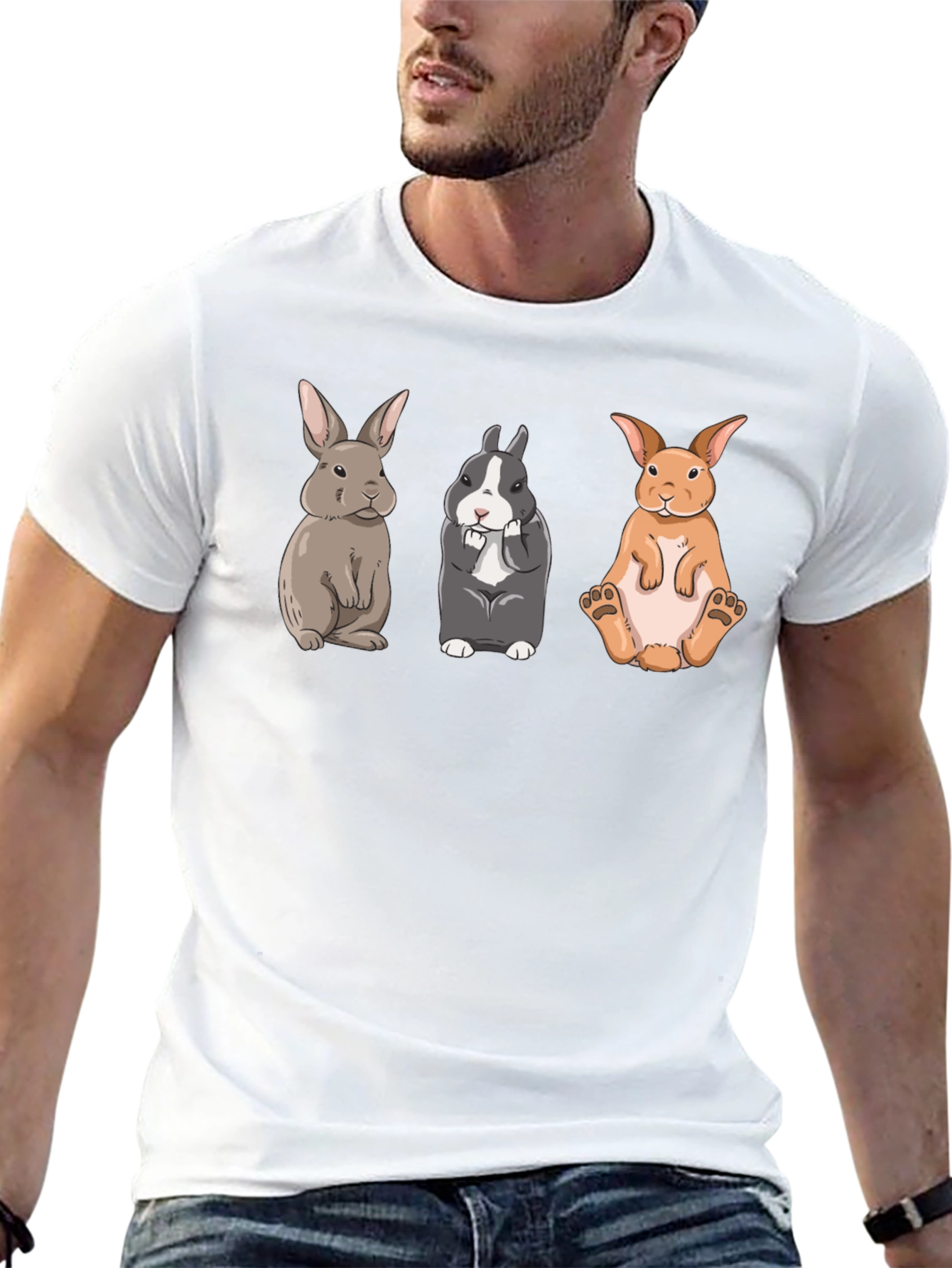 Black Rabbit Trio Graphic Tee view 13