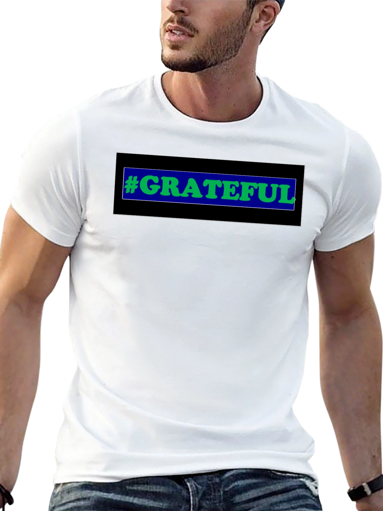 Black Grateful Black T-Shirt - Positive Vibes view 13
