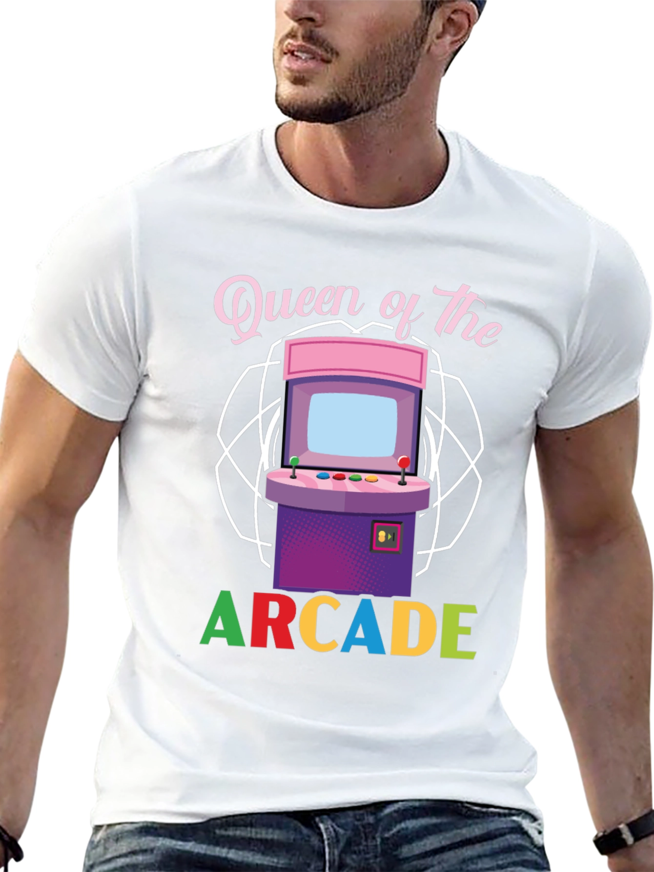 Black Queen of the Arcade T-Shirt view 13