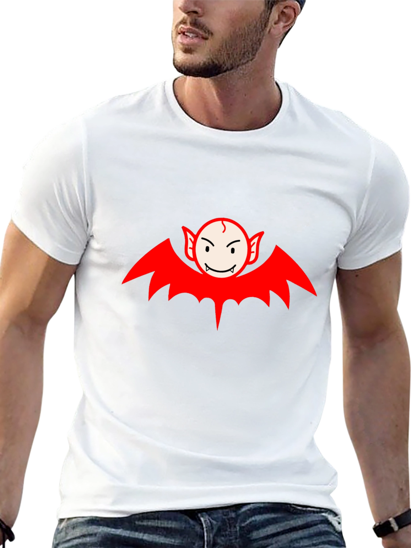 Black Cartoon Vampire T-Shirt - Spooky Fun view 13