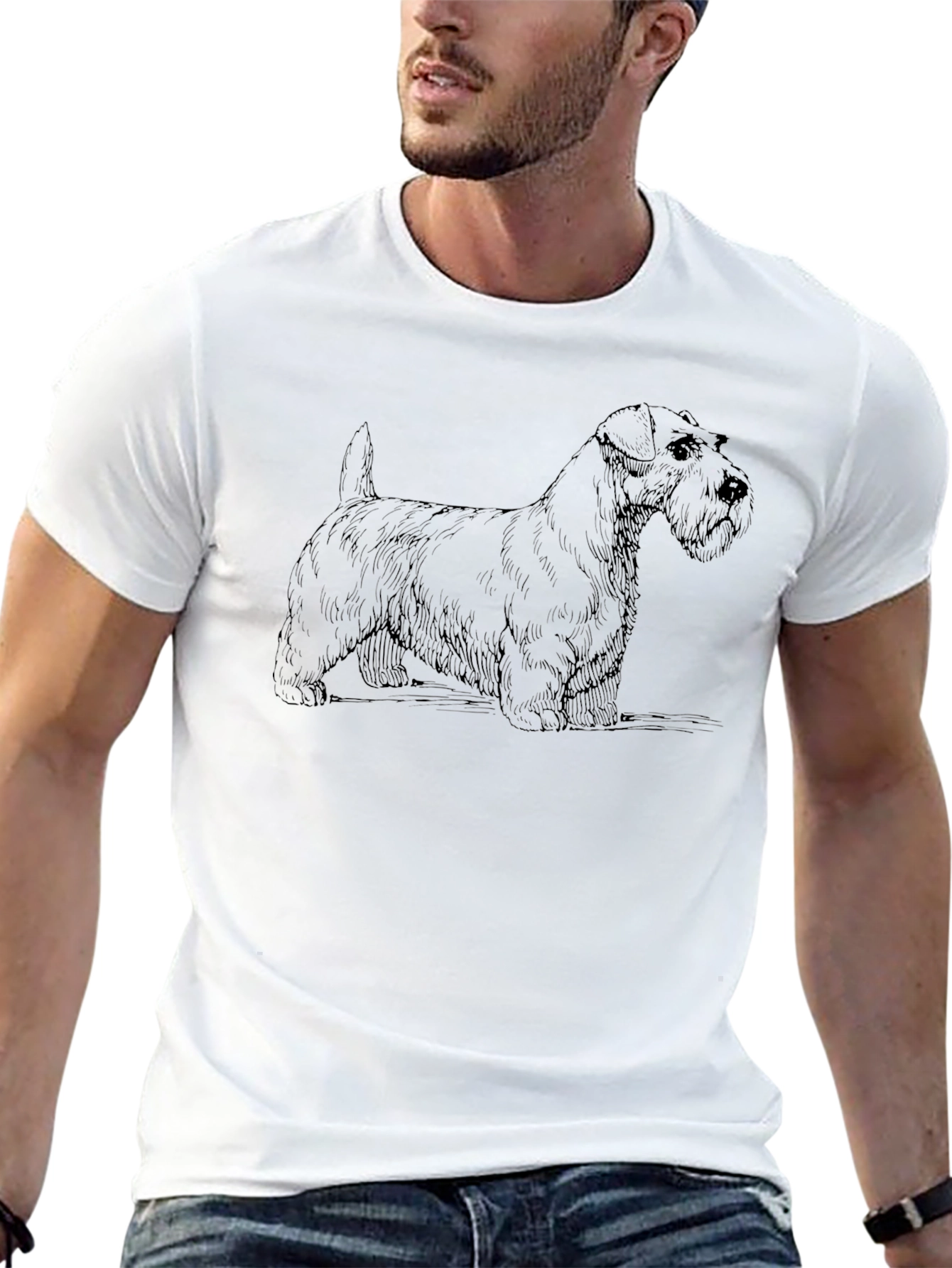 Black Black Terrier Dog Graphic T-Shirt view 13