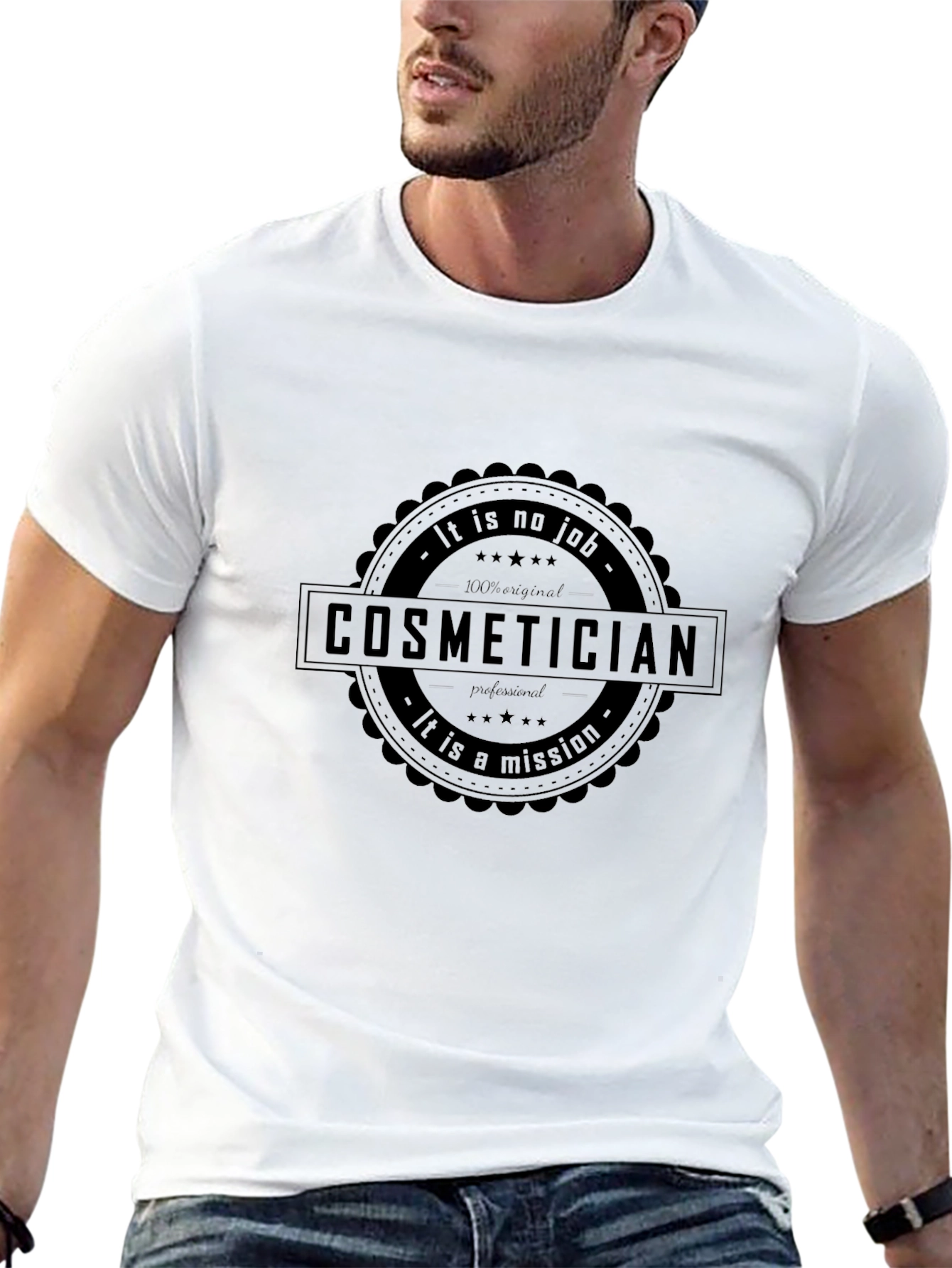 Black Cosmetician Mission Black T-Shirt view 13