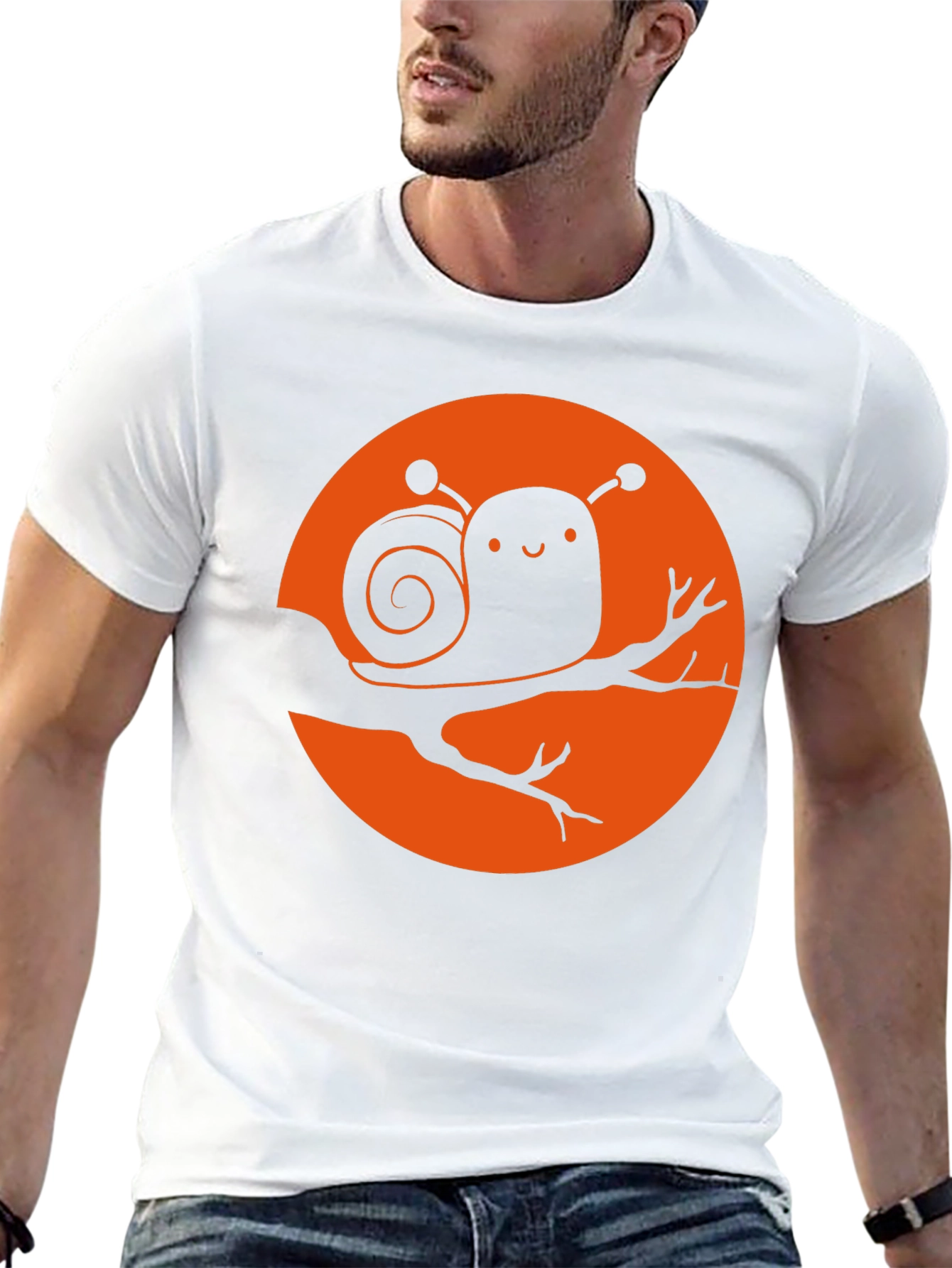 Black Cute Snail Graphic Tee - Unique Design view 13