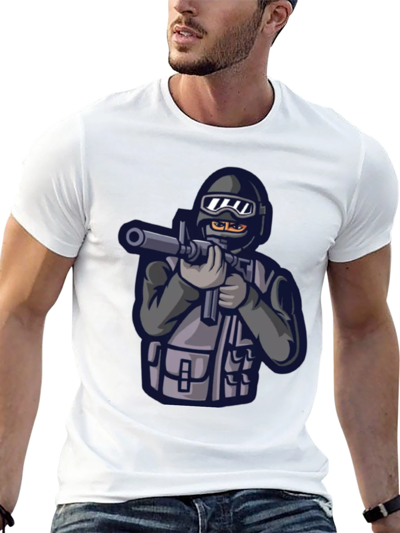 Black Tactical Gamer T-Shirt - Black view 13