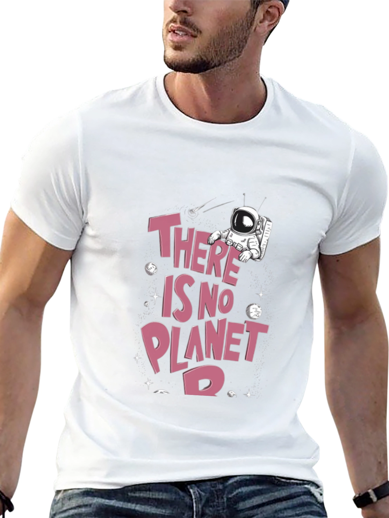 Black There Is No Planet B Graphic T-Shirt view 13