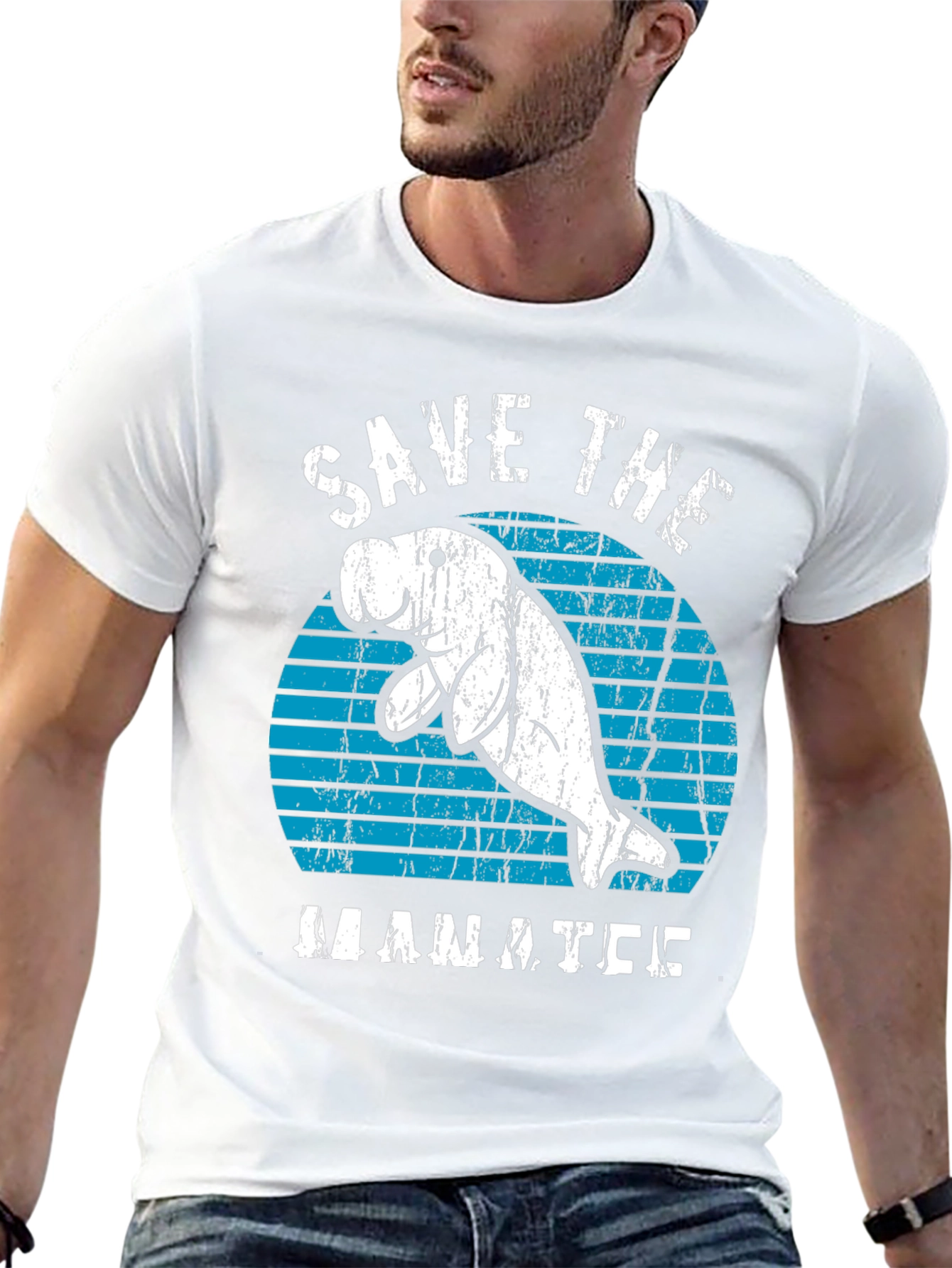 Black Save the Manatee T-Shirt view 13