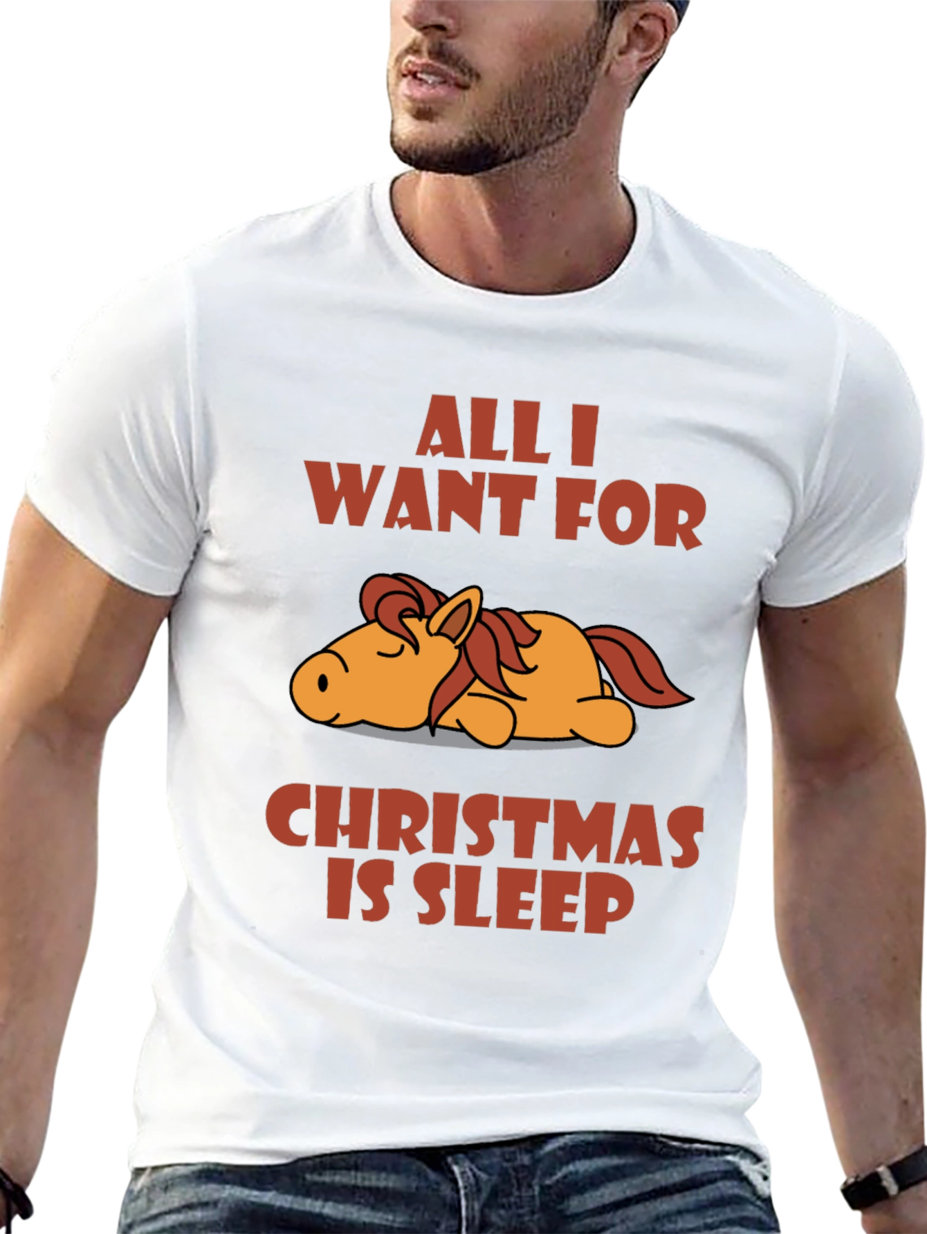 Black Sleepy Horse Christmas T-Shirt view 13