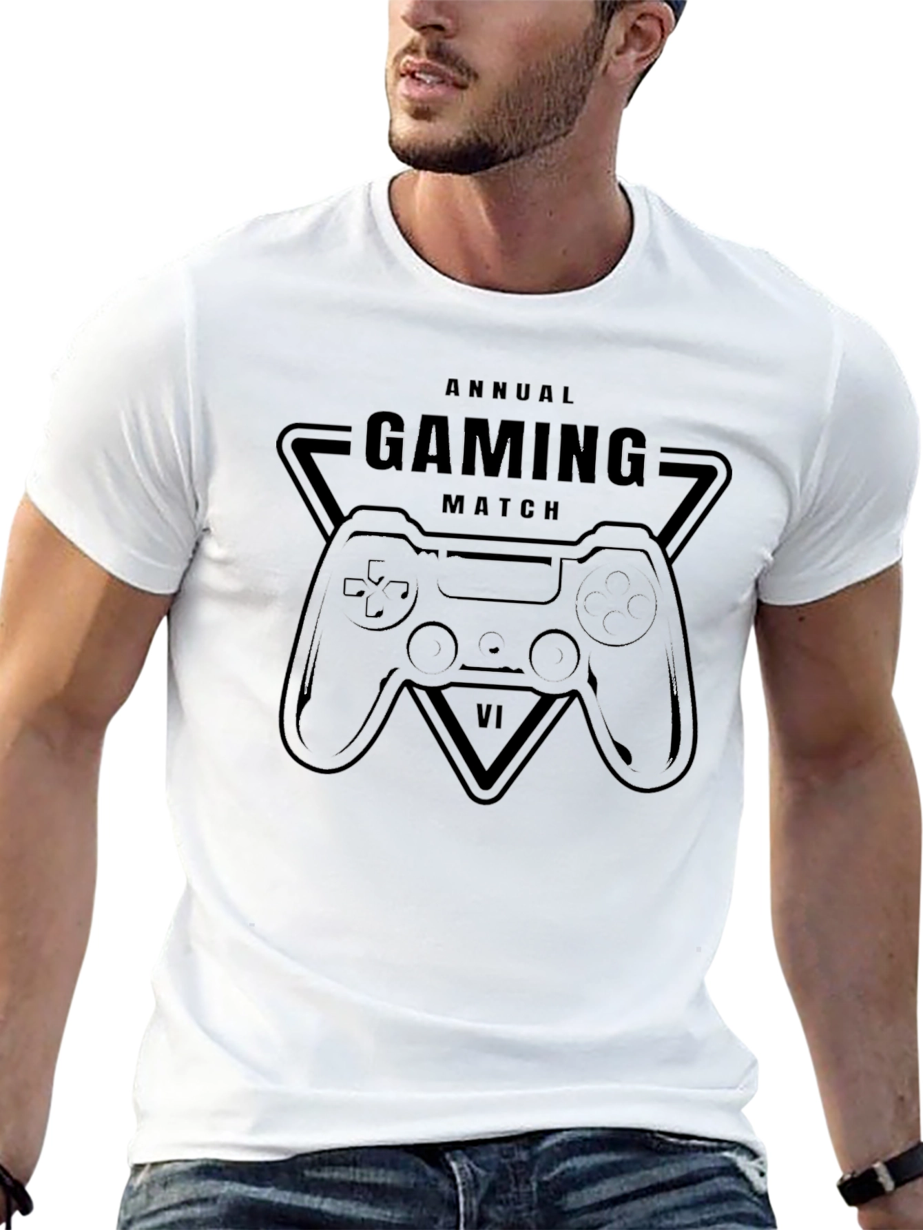Black Annual Gaming Match VI Black T-Shirt view 13