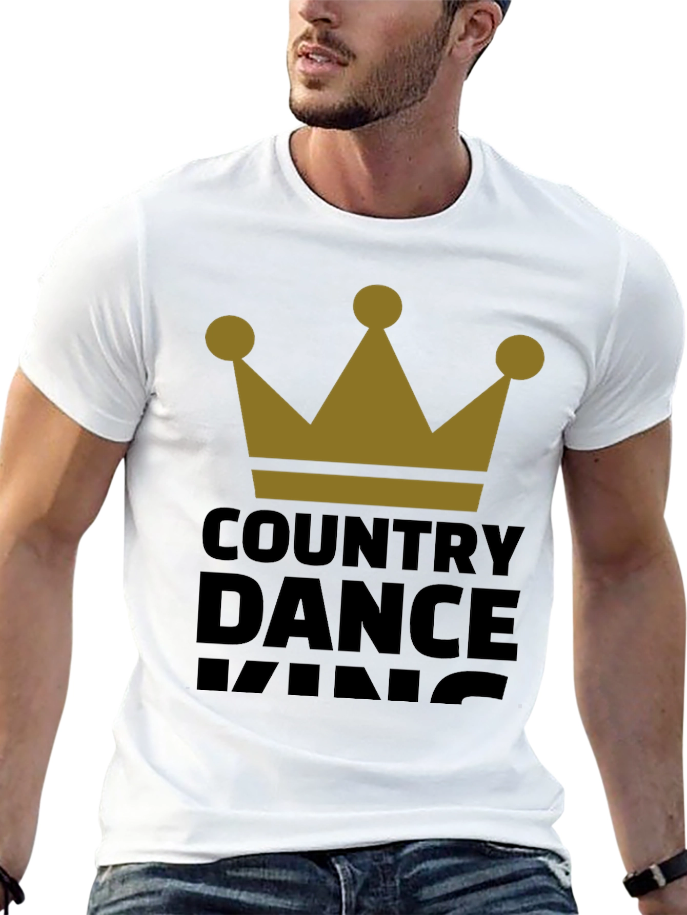 Black Country Dance King T-Shirt - Black view 13