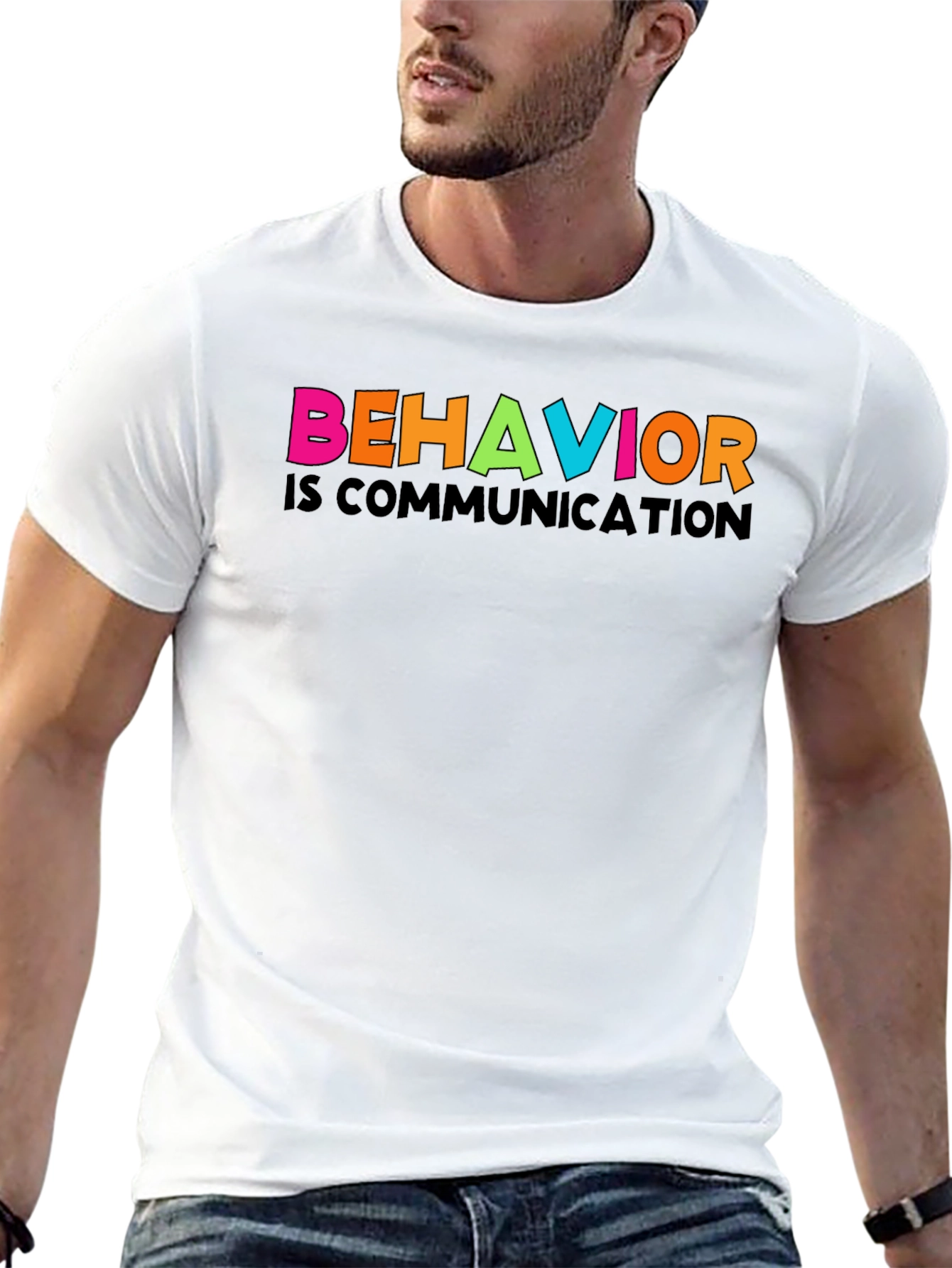 Black Behavior is Communication Graphic Tee view 13