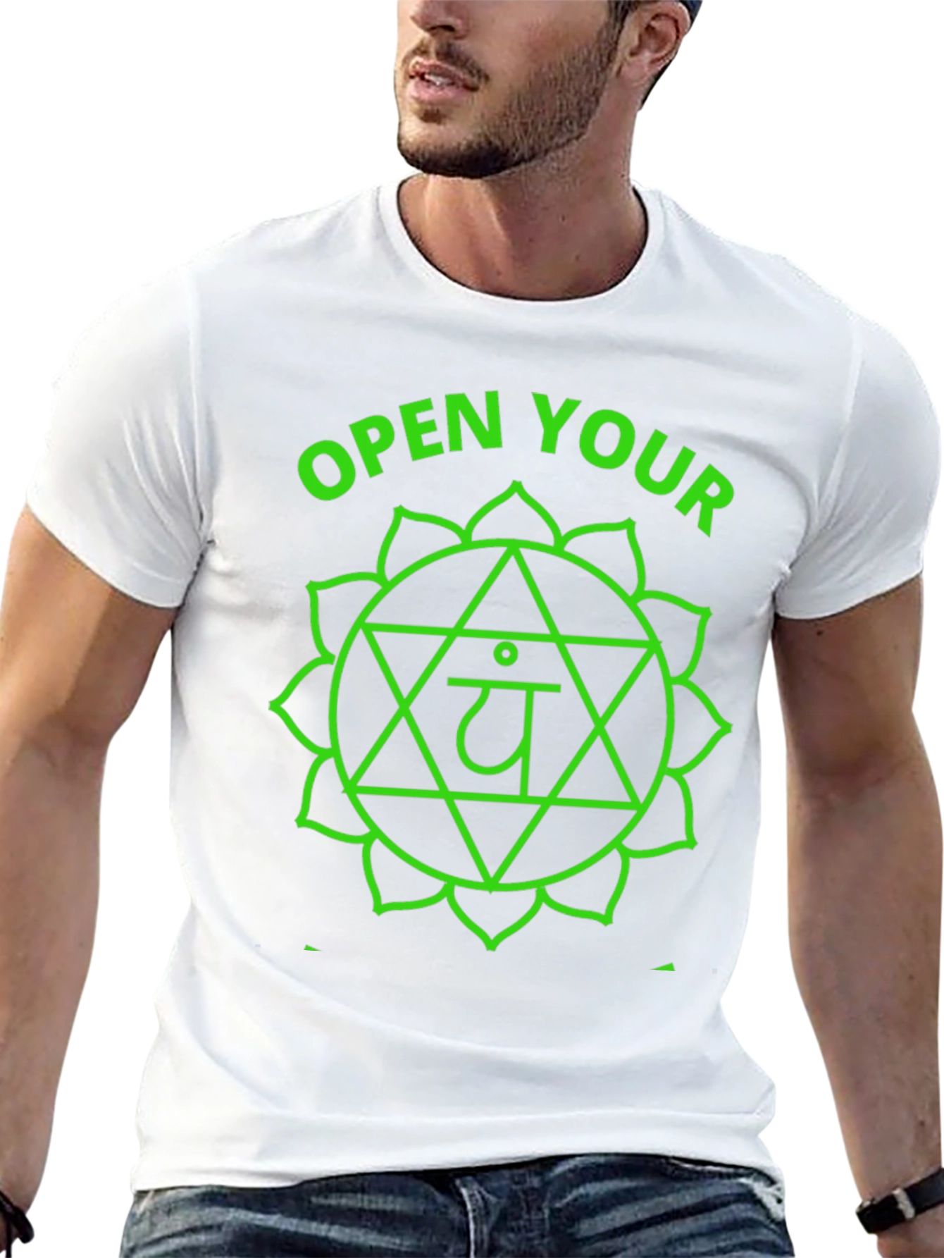Black Open Your Heart Chakra T-Shirt - Spiritual Tee view 13