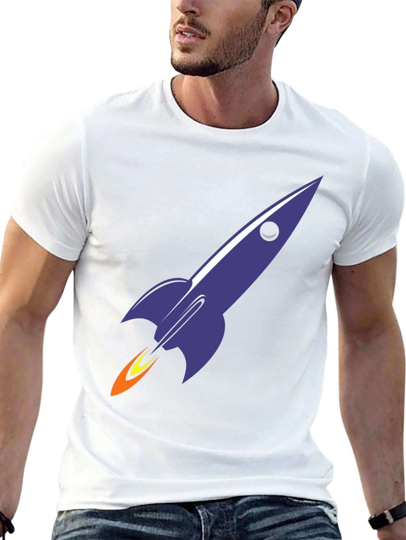 Black Rocket Graphic Tee - Blast Off in Style view 13