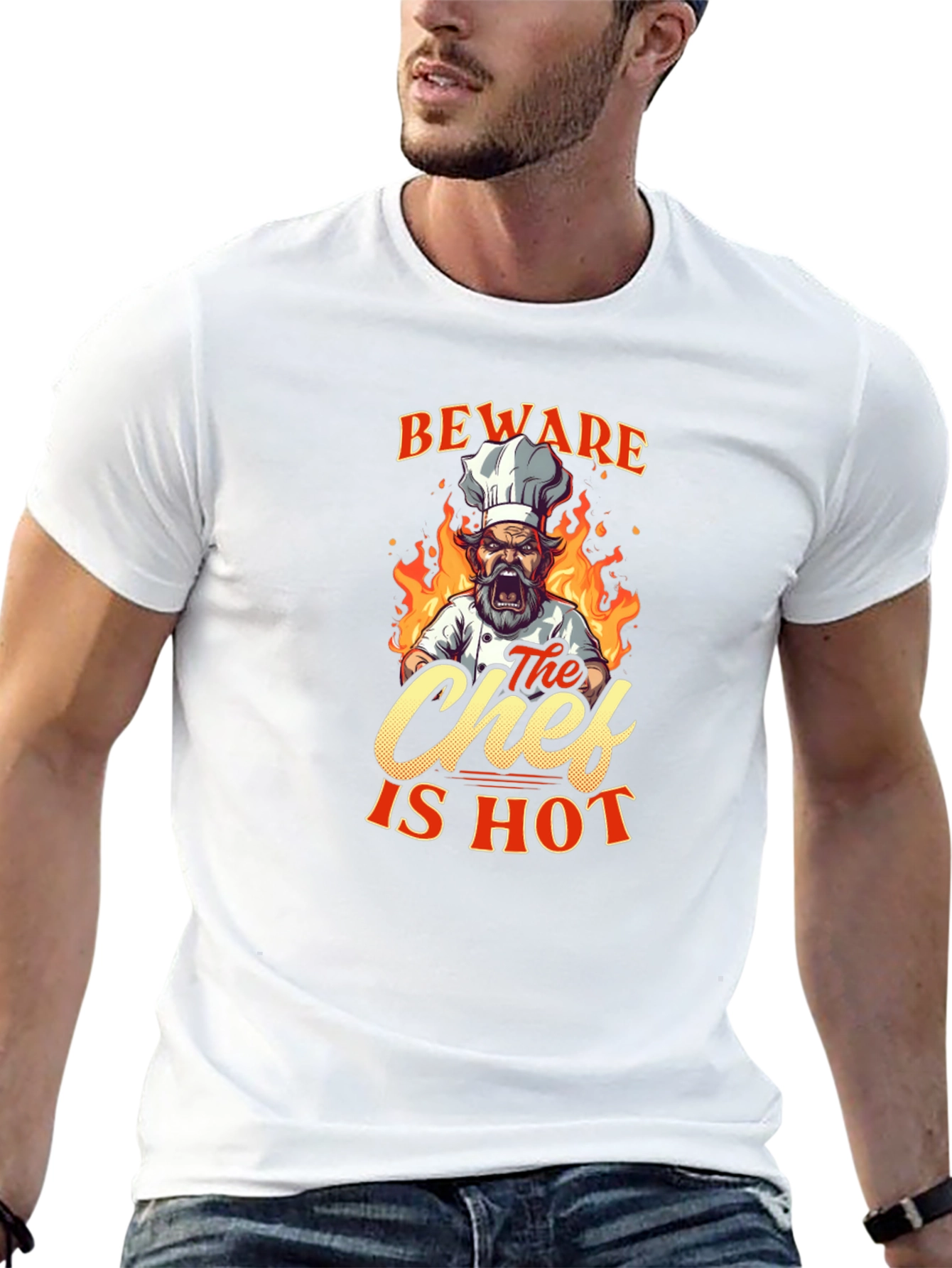 Beware The Chef Is Hot Black T-Shirt - 13