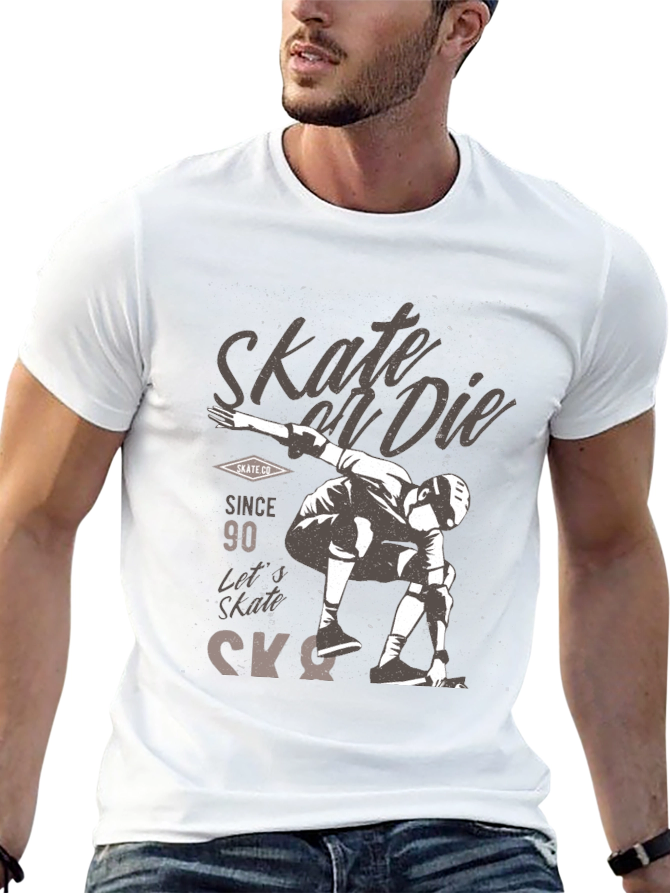 Black Skate or Die Graphic Tee - Skateboarding T-Shirt view 13