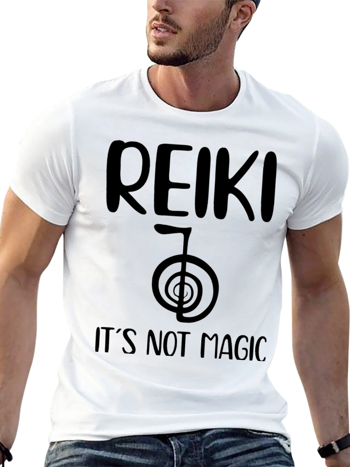 Reiki It's Not Magic Black T-Shirt - 13