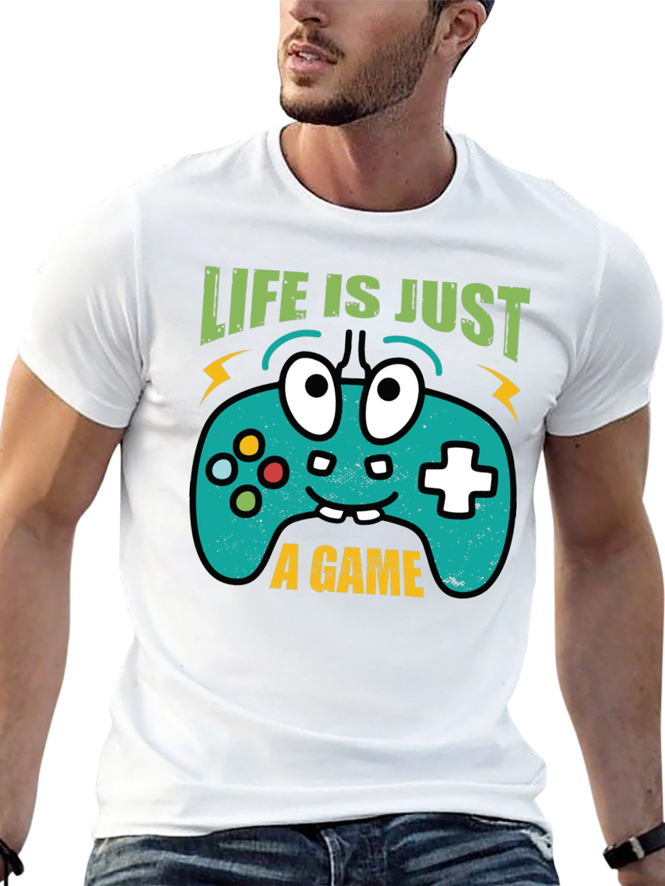 Black Life is Just a Game Funny Gamer T-Shirt view 13