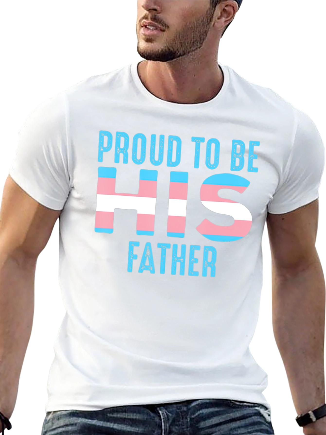 Black Proud to Be His Father Transgender T-Shirt view 13
