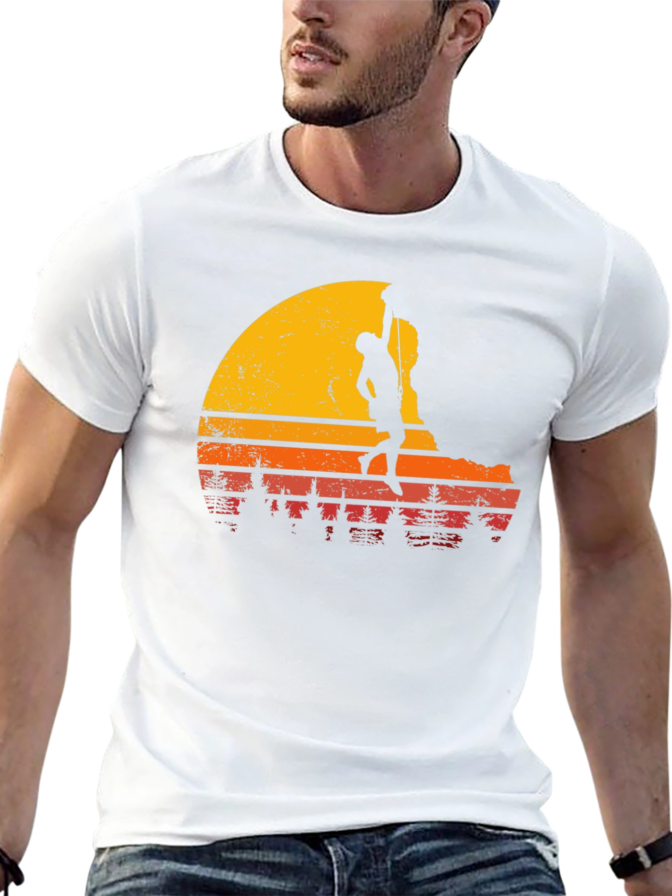 Black Retro Climbing T-Shirt - Adventure Awaits! view 13