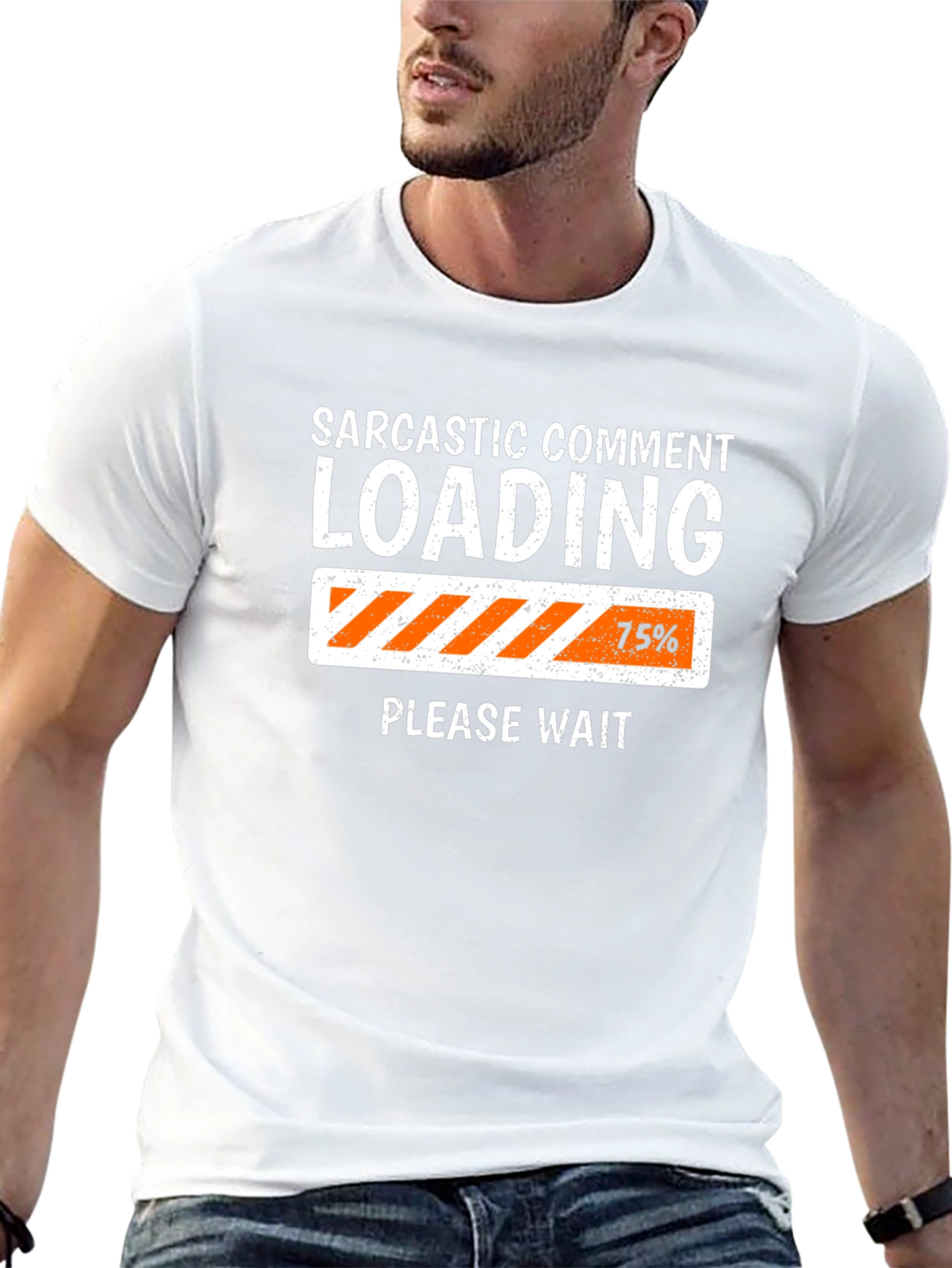 Black Sarcastic Comment Loading Funny T-Shirt view 13