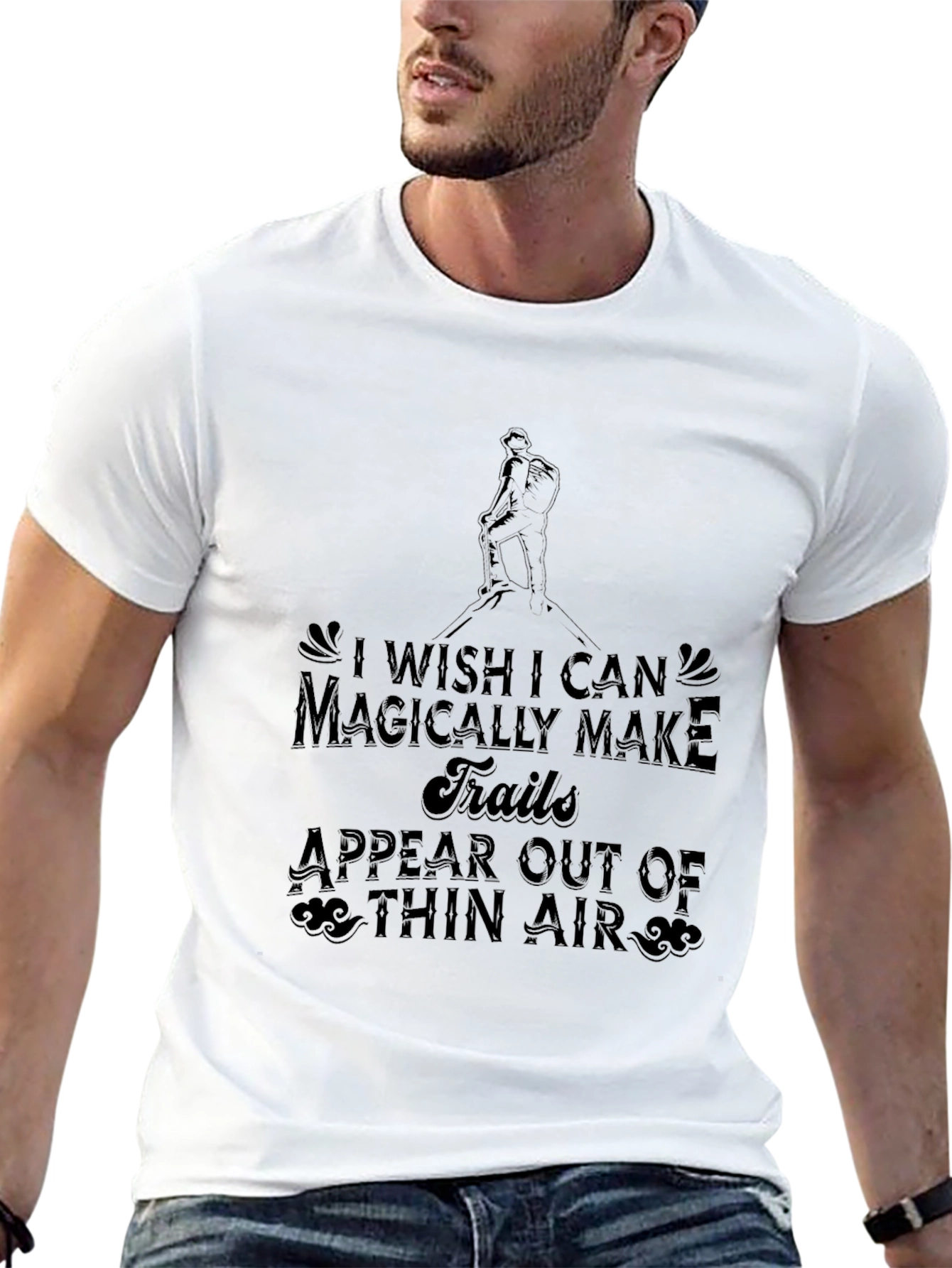 Black Magically Make Trails T-Shirt - Hiker Gift view 13