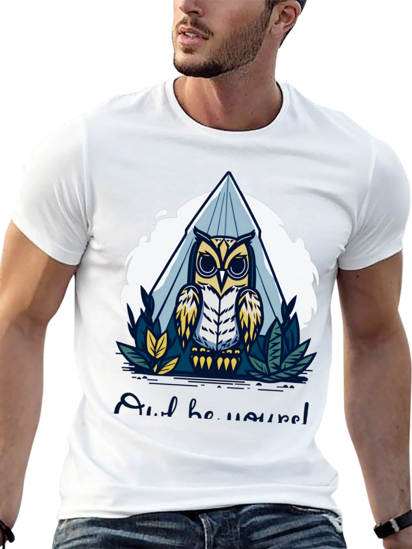 Black Owl Graphic Tee - Men's Crew Neck T-Shirt view 13