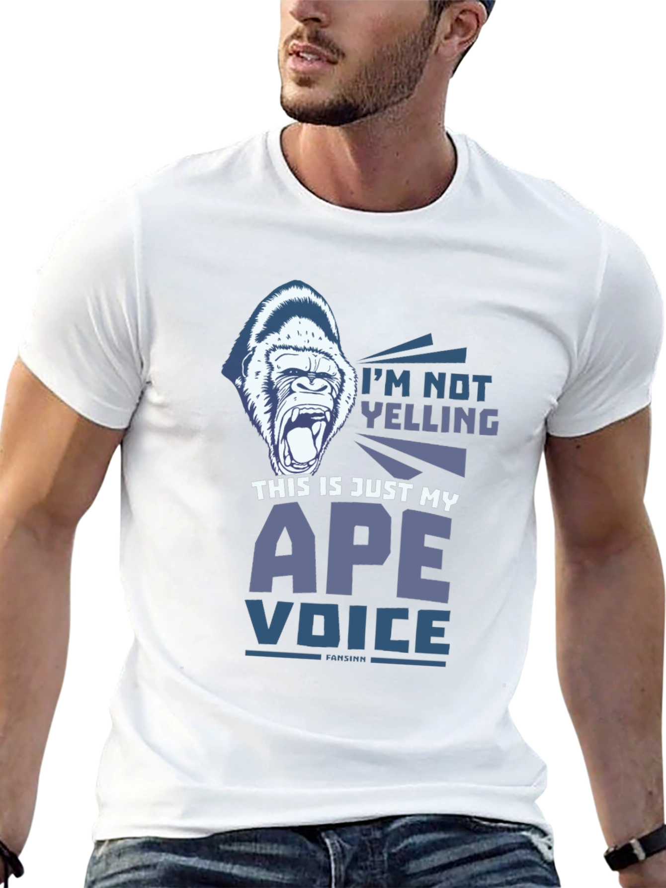 Black Ape Voice Men's Black T-Shirt view 13