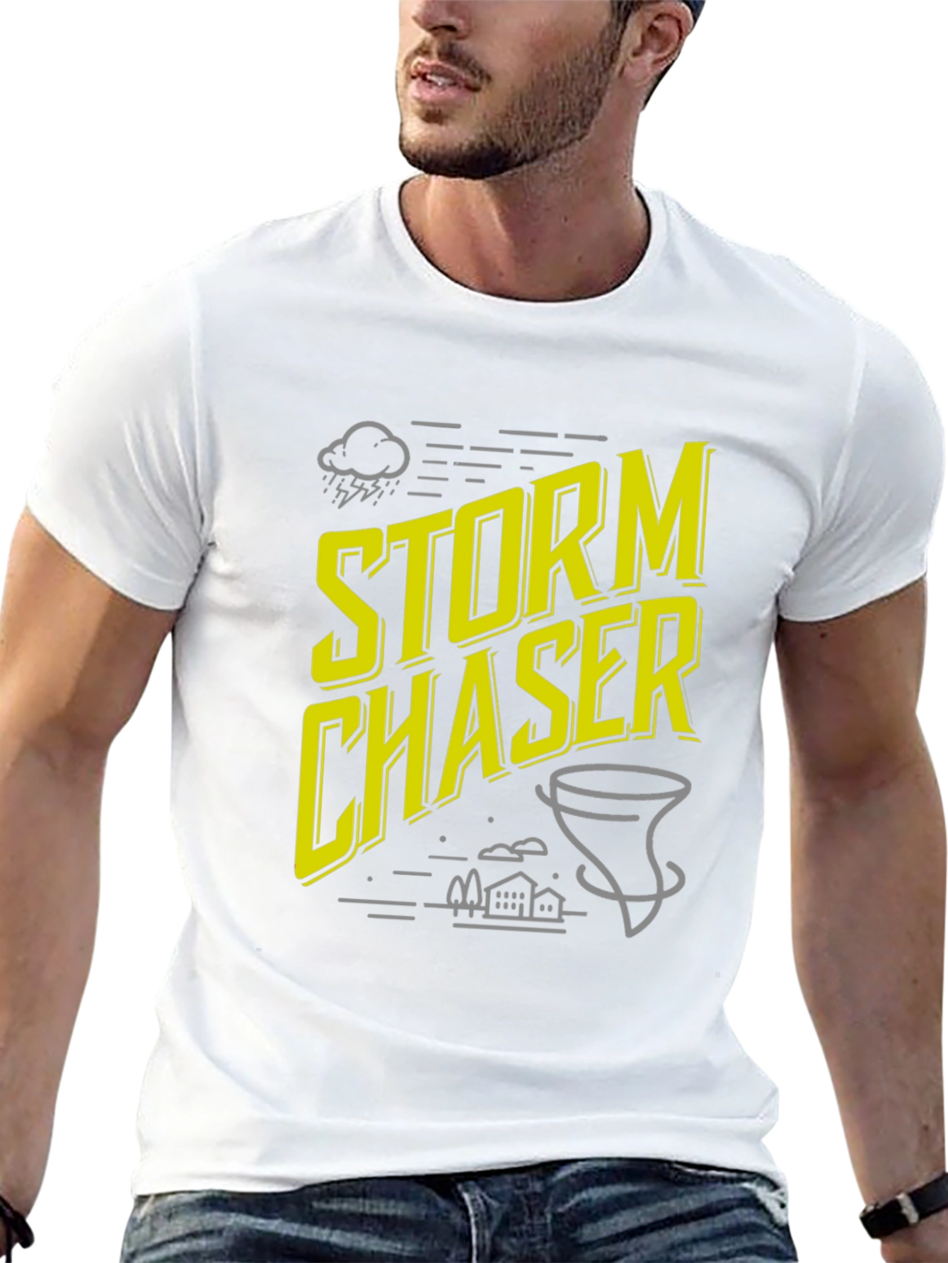 Black Storm Chaser Graphic Tee - Weather Enthusiast Shirt view 13