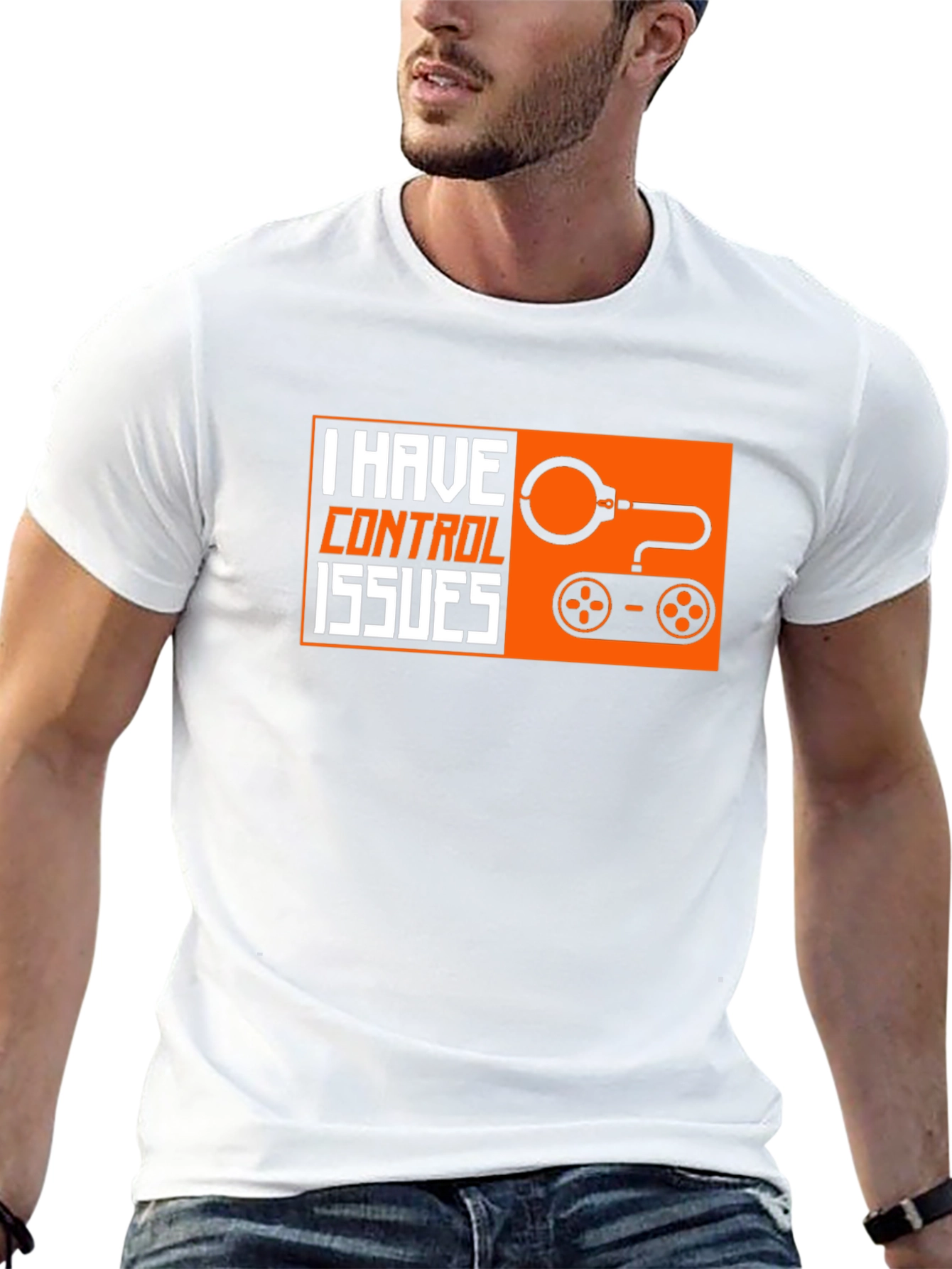 Black I Have Control Issues T-Shirt view 13