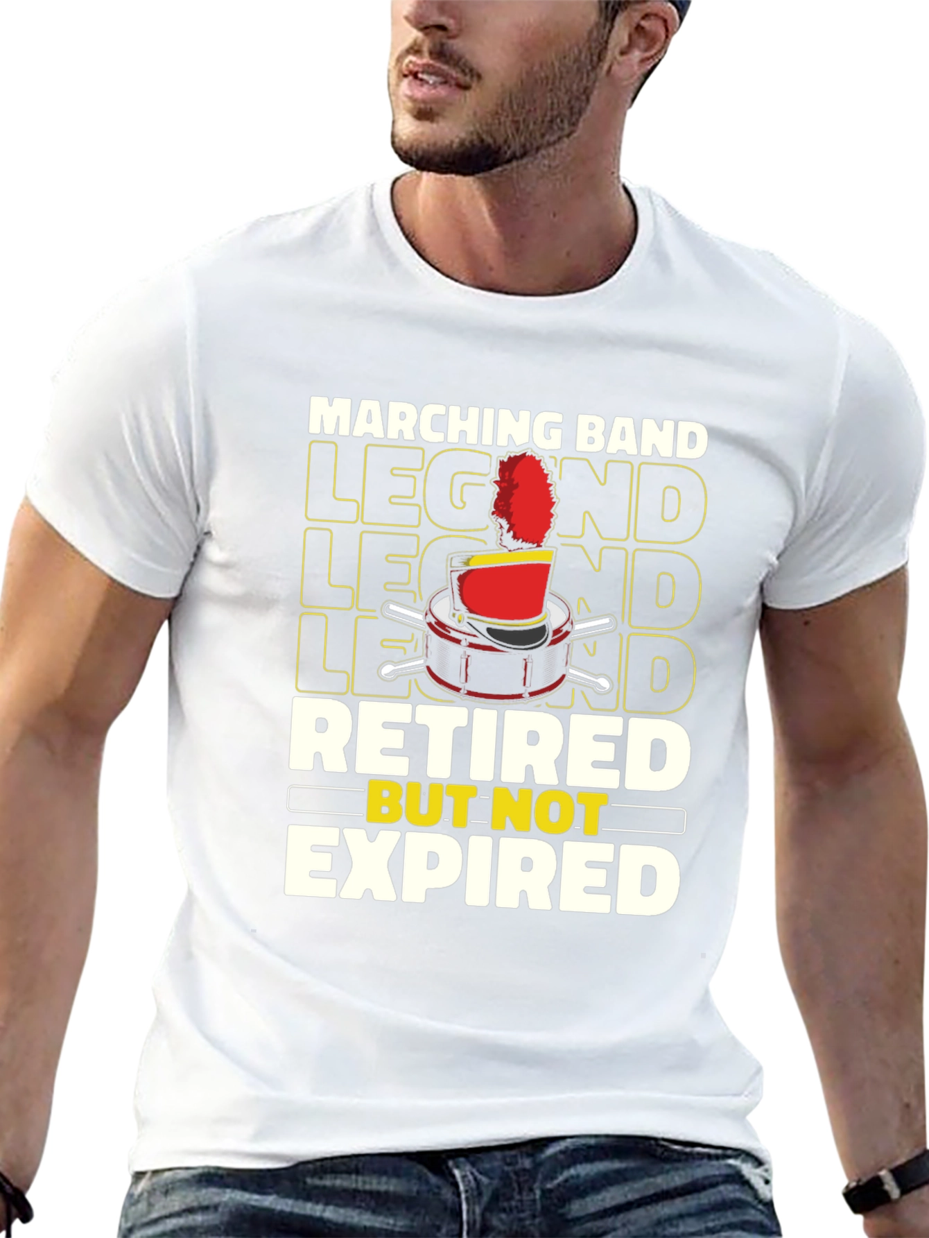 Black Marching Band Legend Retired But Not Expired T-Shirt view 13