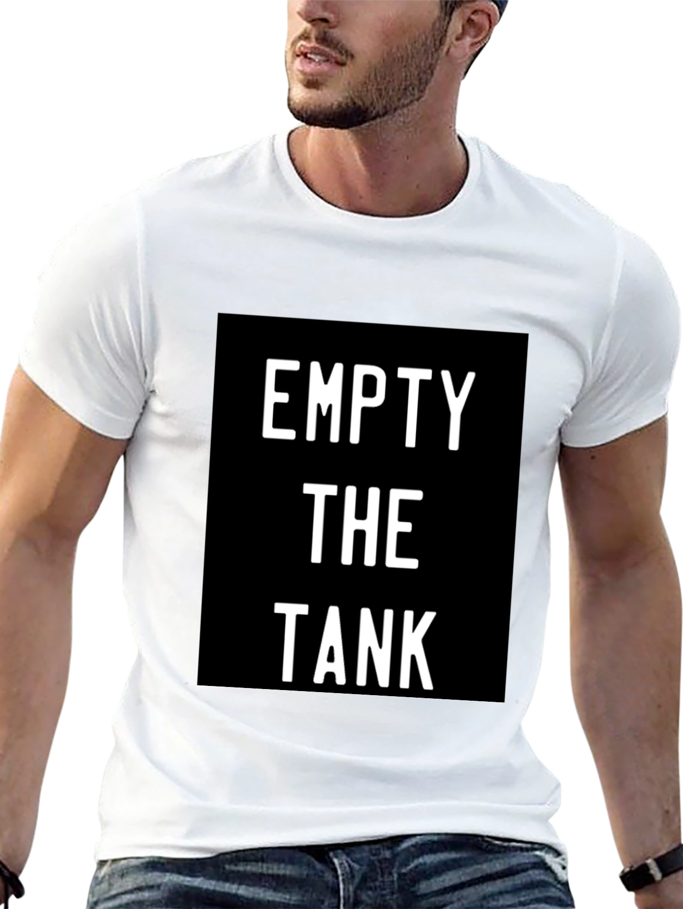 Black Empty The Tank Black Graphic Tee view 13