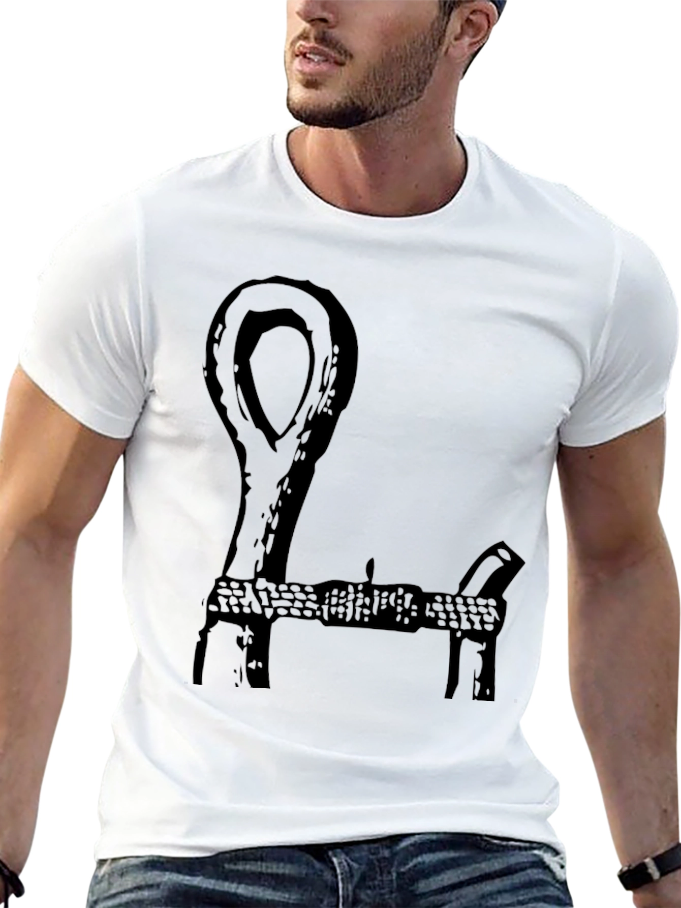 Black Unique Graphic Black T-Shirt view 13