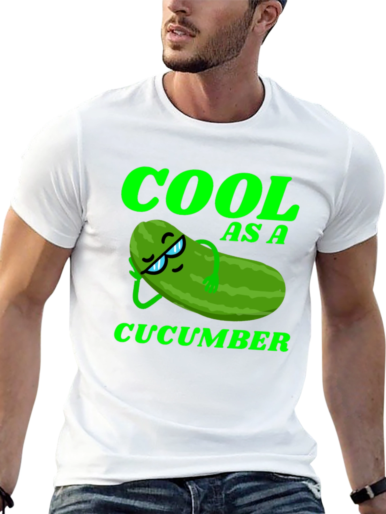 Black Cool As A Cucumber Graphic Tee - Relaxed Style view 13