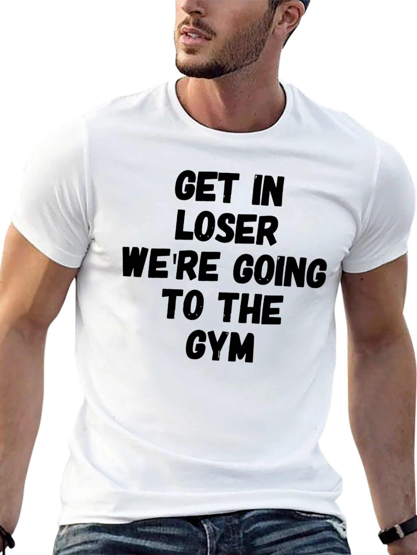 Black Get In Loser Gym T-Shirt view 13