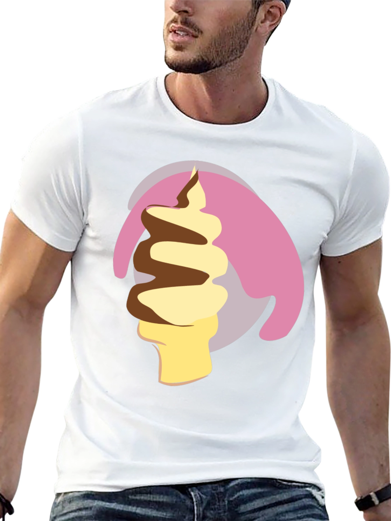Black Ice Cream Swirl Graphic Tee view 13