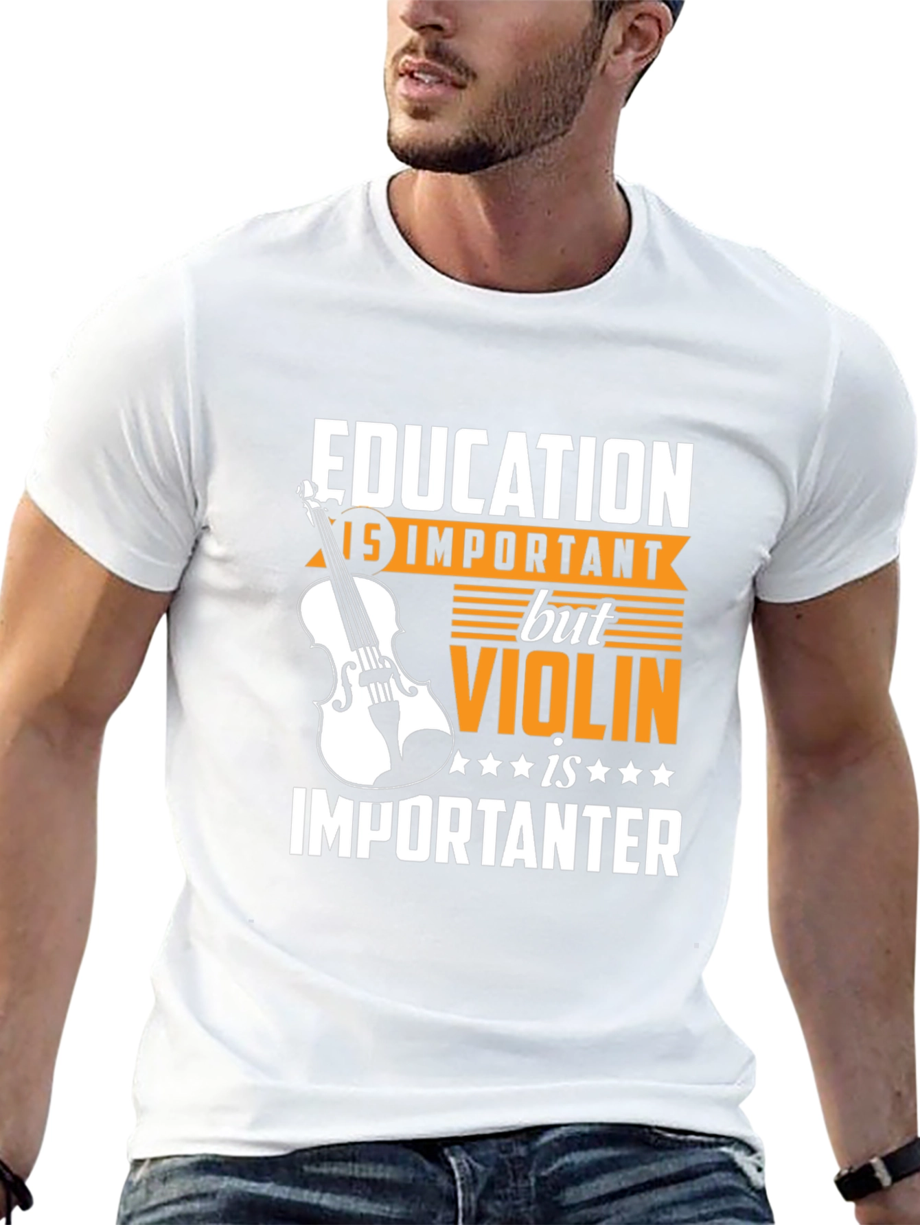 Black Education Violin is Importanter T-Shirt view 13