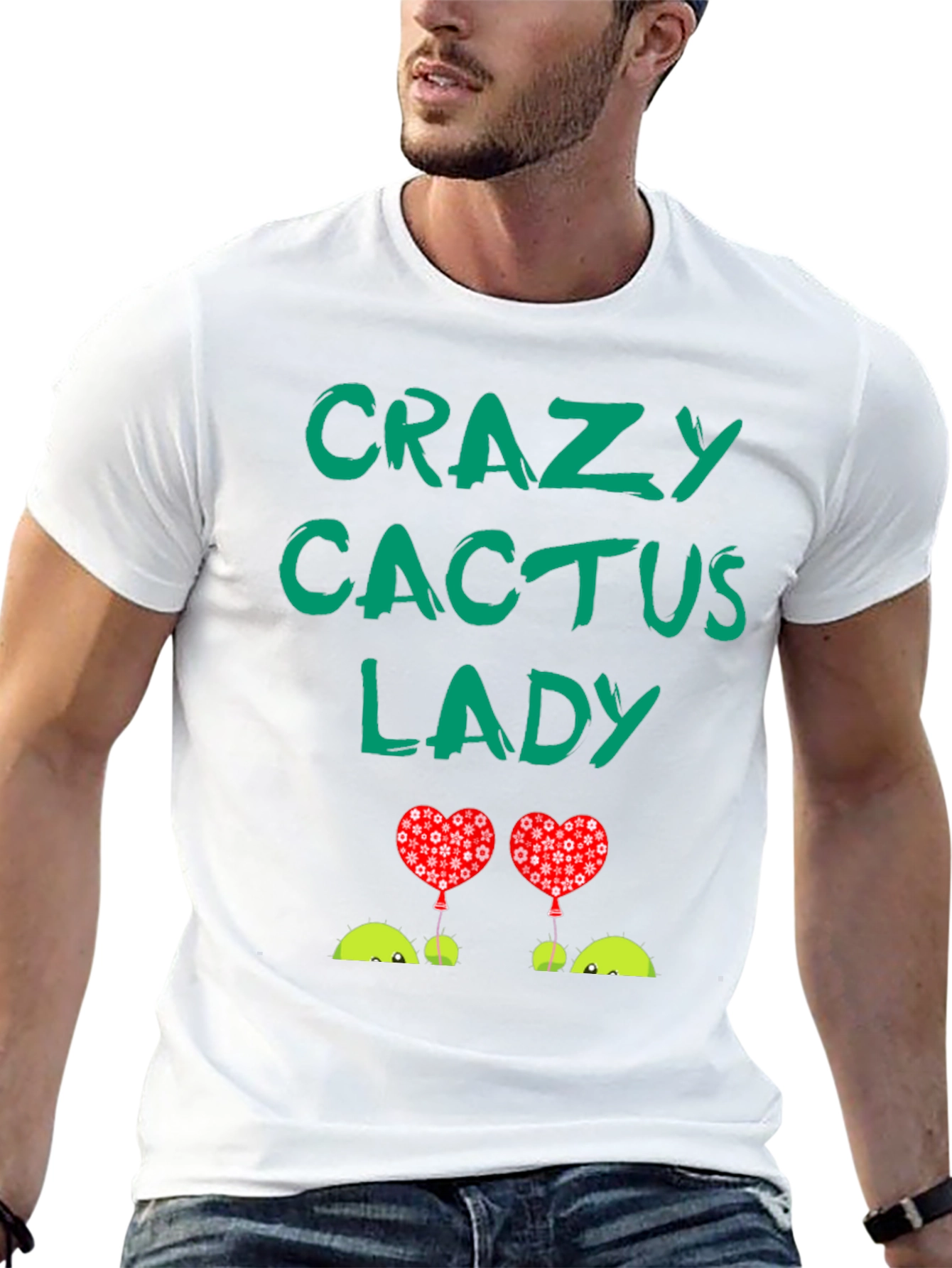Black Crazy Cactus Lady T-Shirt view 13