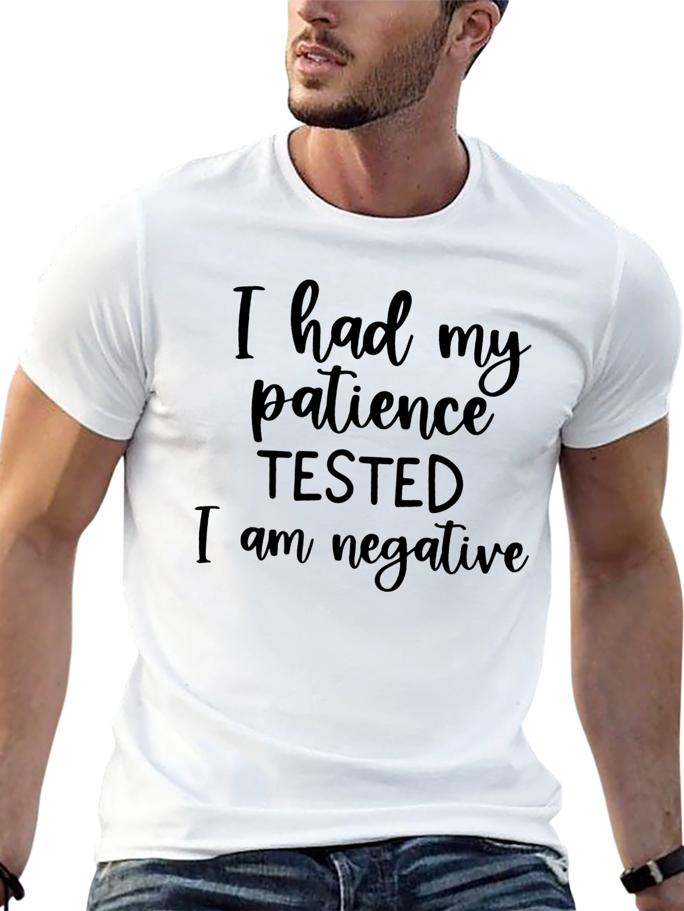 Black Patience Tested Negative Novelty T-Shirt view 13