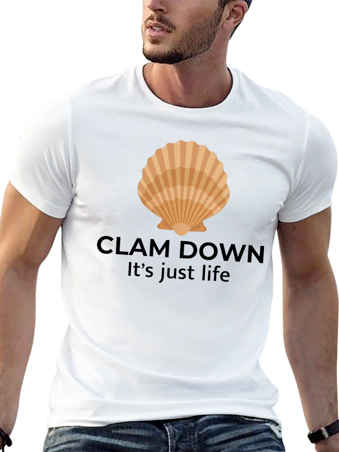 Black Clam Down Graphic T-Shirt view 13