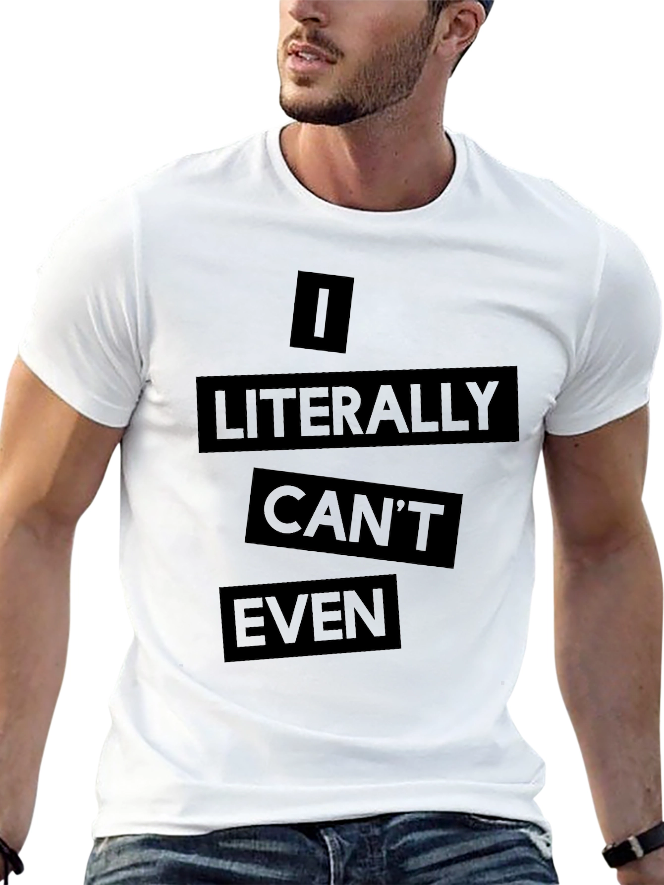 Black I Literally Can't Even Black T-Shirt view 13