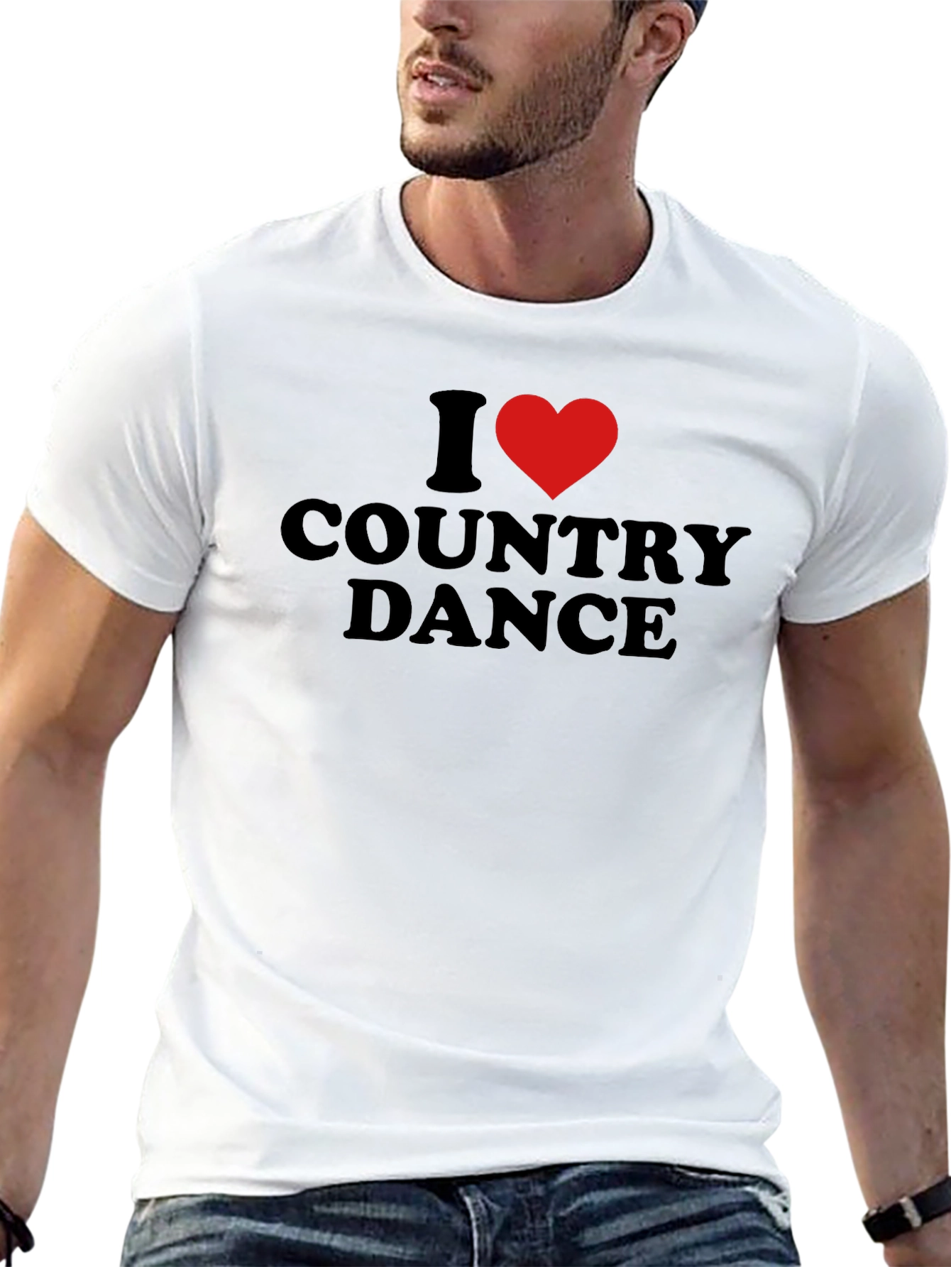 Black I Heart Country Dance Black T-Shirt view 13