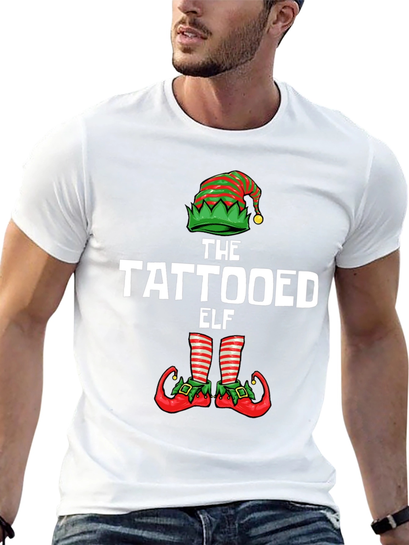 Black The Tattooed Elf Graphic T-Shirt view 13