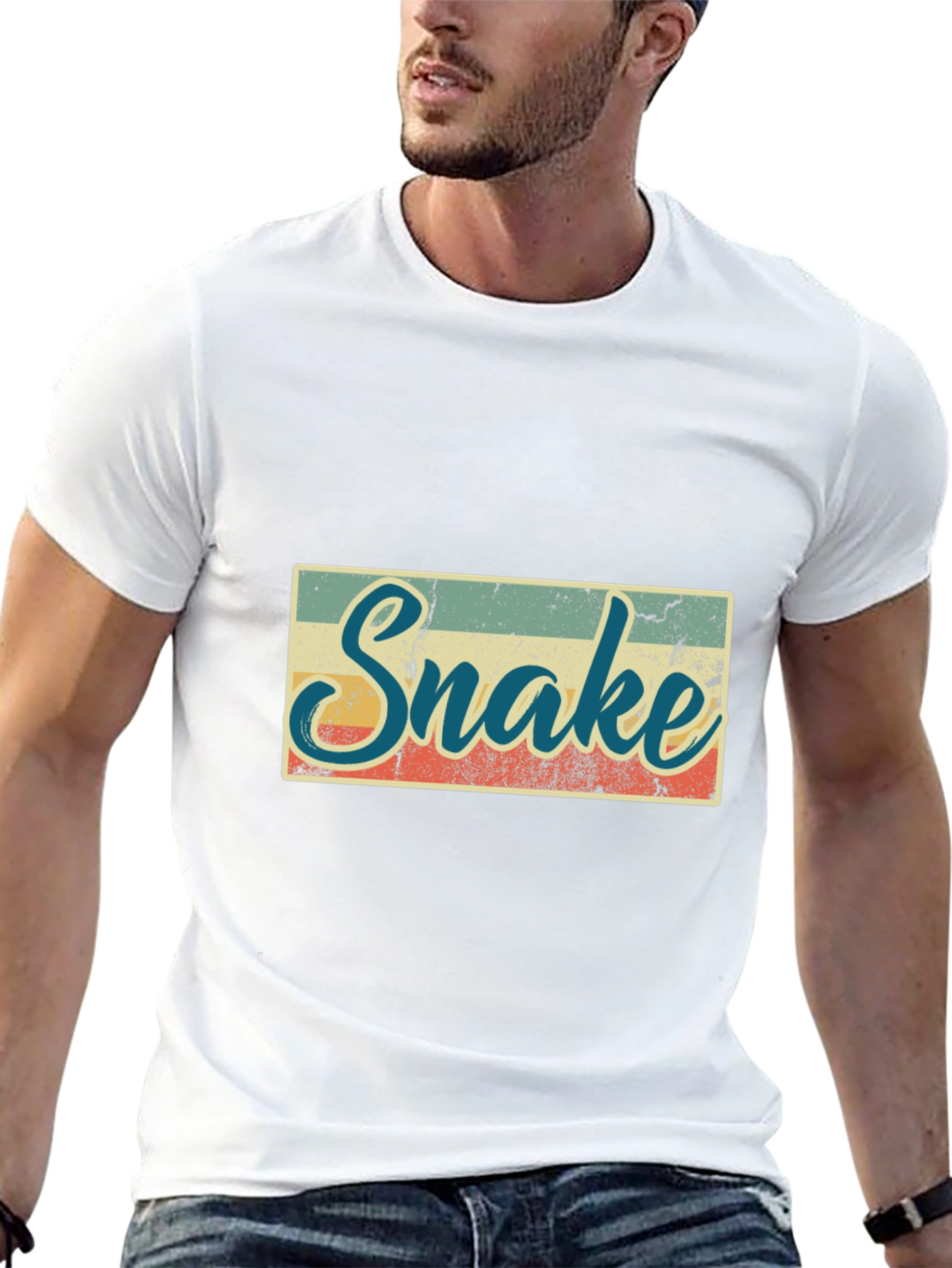 Black Vintage Snake T-Shirt - Retro Style Animal Tee view 13