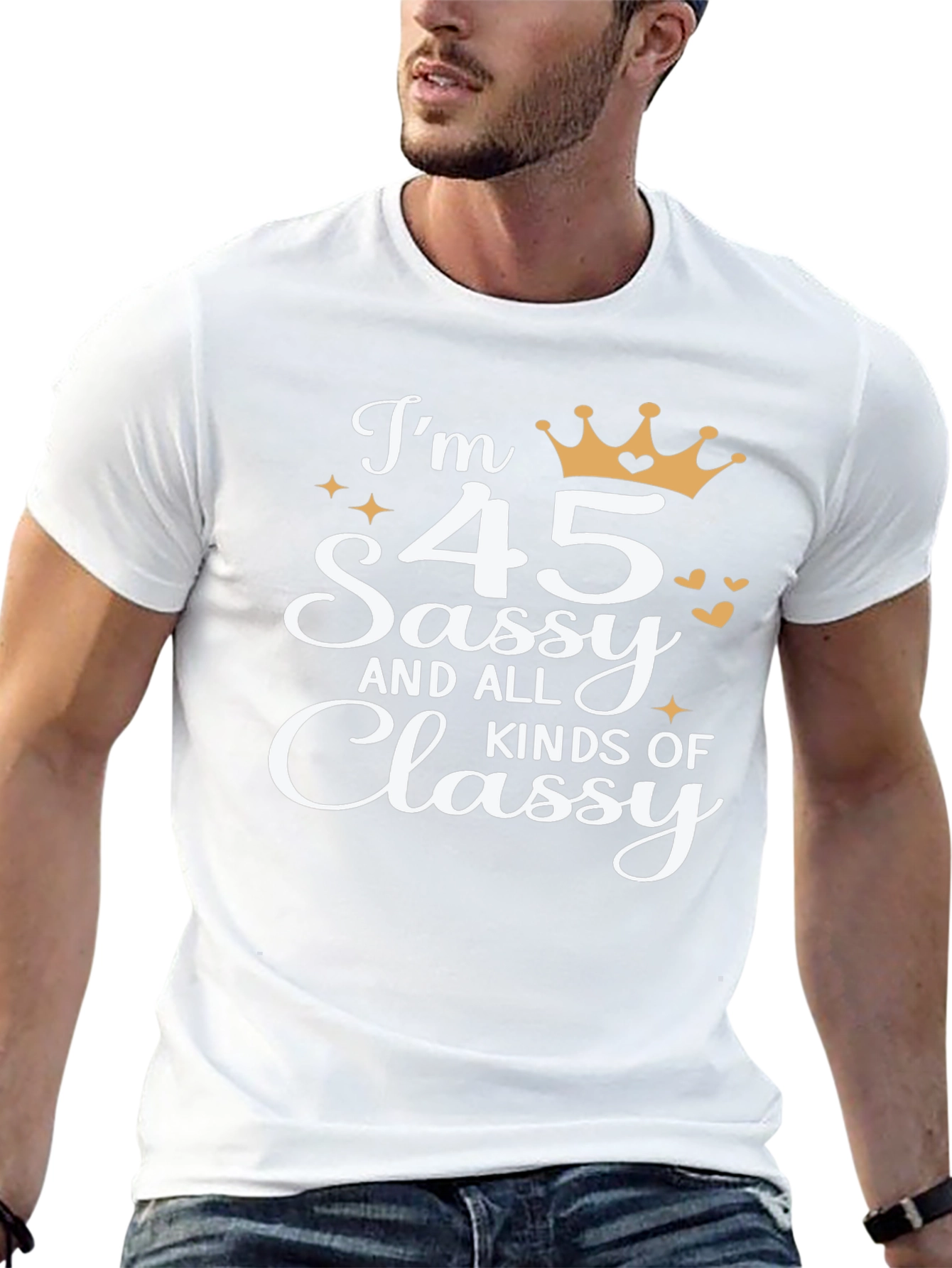 Black Sassy & Classy 45th Birthday Graphic Tee view 13