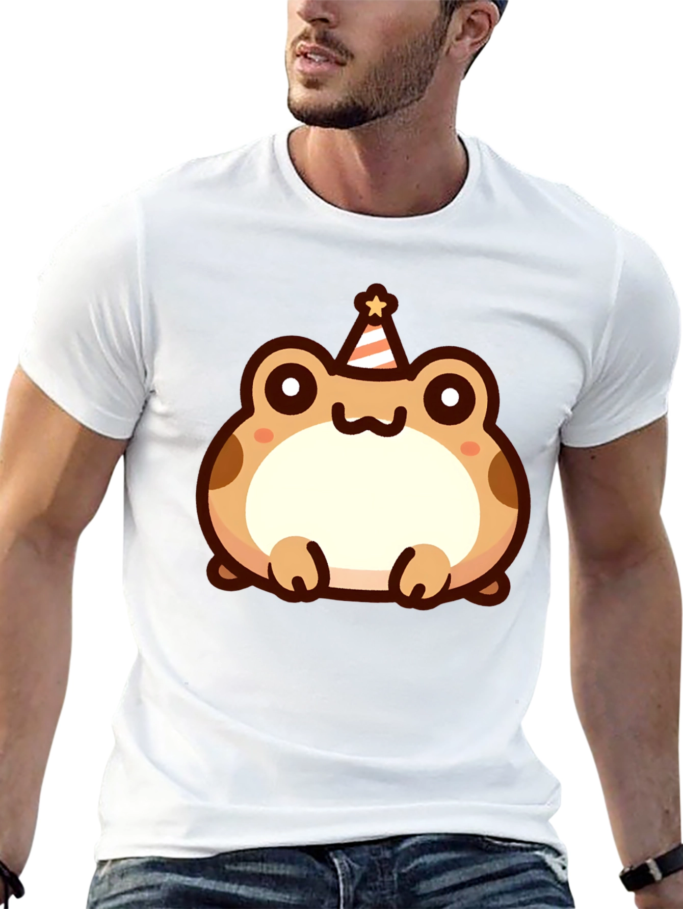 Black Cute Cartoon Frog Birthday T-Shirt view 13