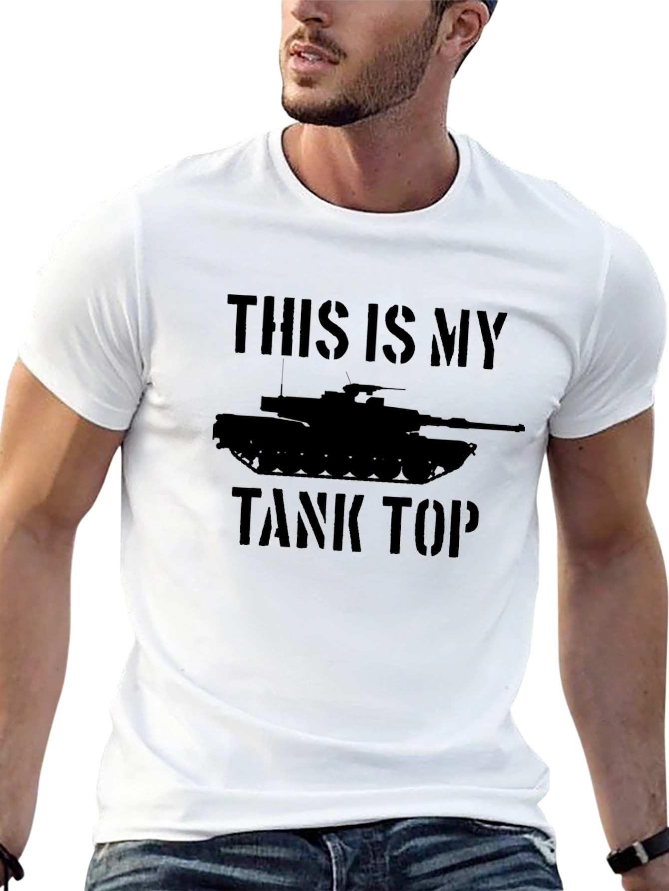 Black This Is My Tank Top Novelty Graphic T-Shirt view 13