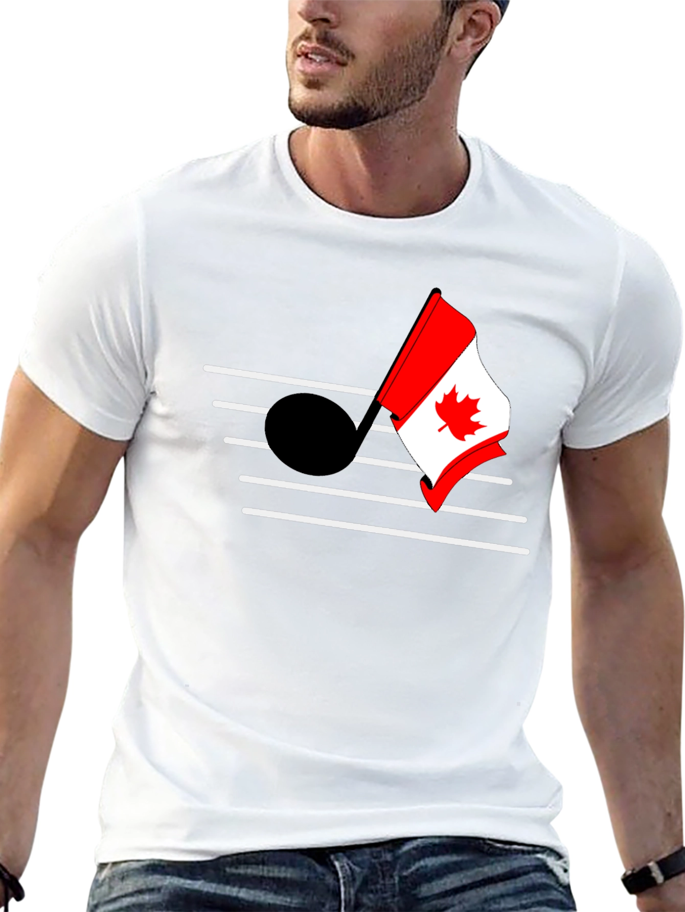 Black Canadian Music T-Shirt view 13