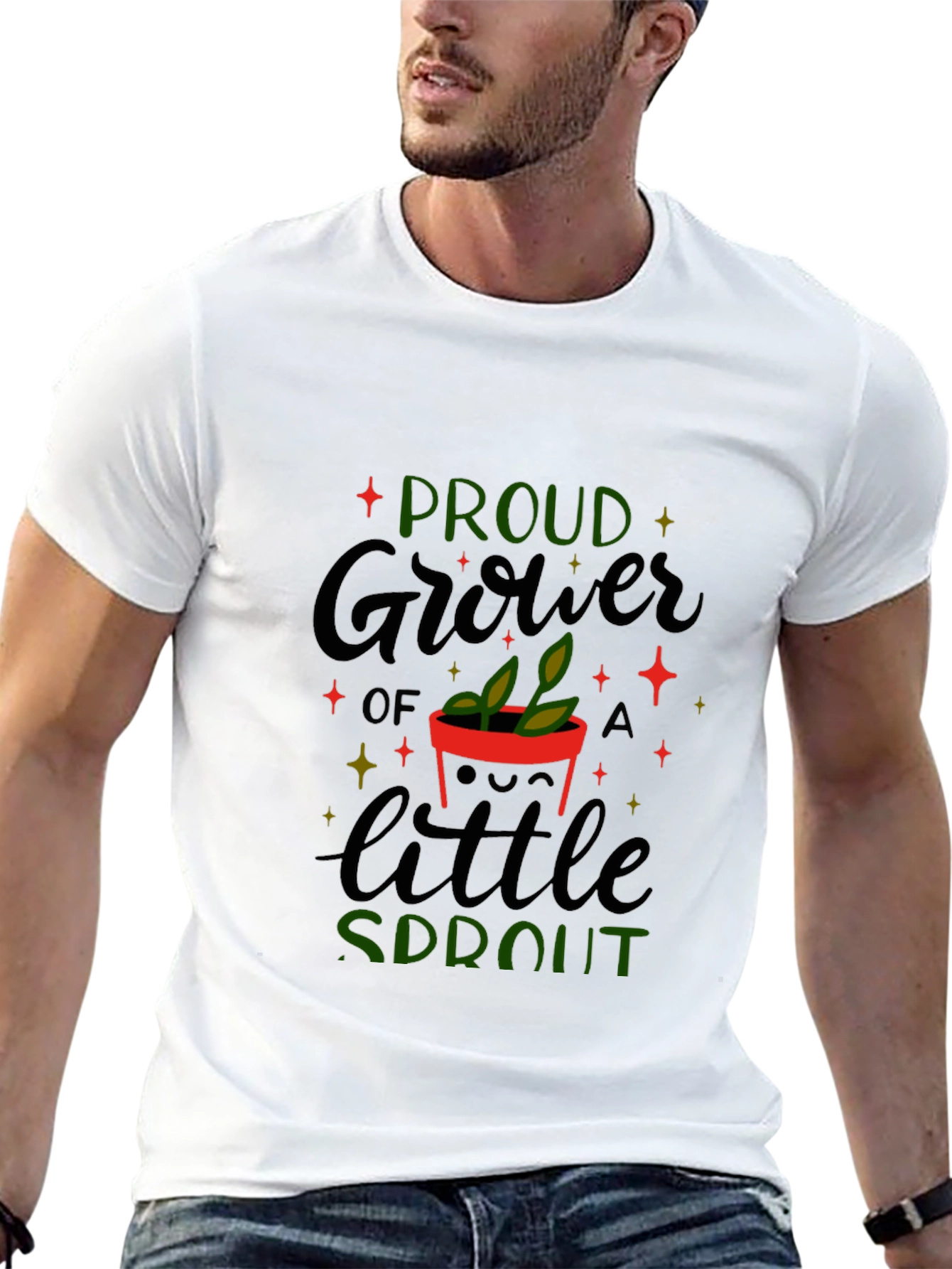 Black Proud Grower of a Little Sprout T-Shirt view 13