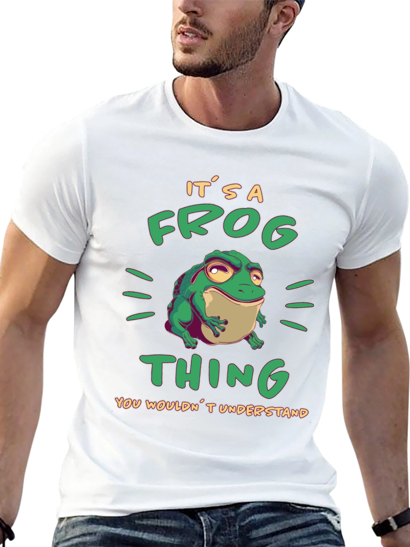 Black It's a Frog Thing Funny T-Shirt view 13